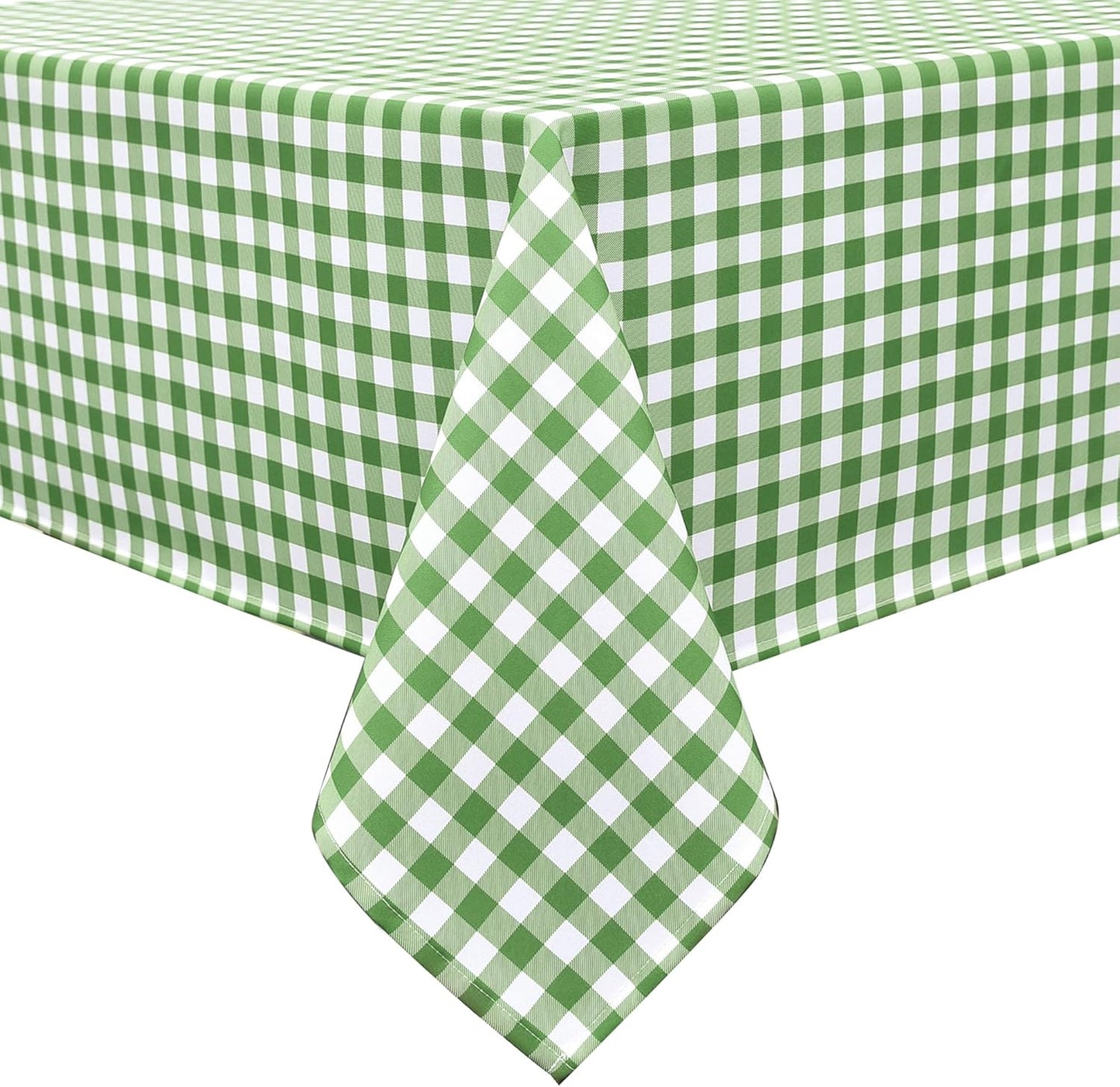 Waterproof Plaid Tablecloth Fabric - Oblong 52x70 Inch Classic Buffalo Tartan Table Cloth for Indoor/Outdoor Use - Washable Tabletop Cover for Dinner, BBQs, and Parties