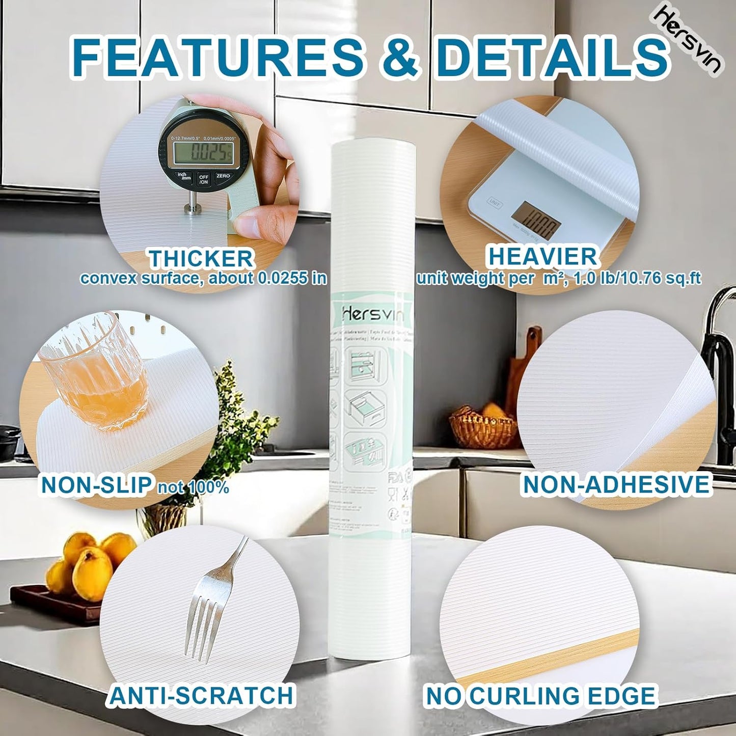 10 in x 20 ft Shelf Liners Drawer Liner for Kitchen Cabinets Non-Adhesive Non Slip, Refrigerator Mats for Shelves, EVA Plastic Cupboard Protector, Waterproof Lining (Clear Stripe, Ribbed)