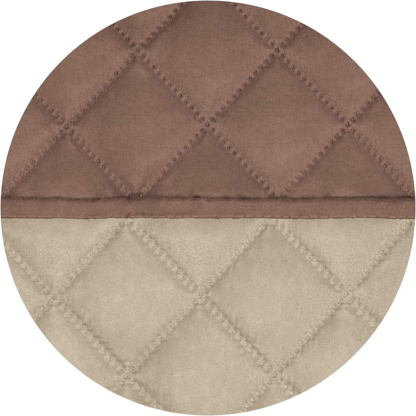 PureFit Reversible Quilted Sofa Cover, Water Resistant Slipcover Furniture Protector, Washable Couch Cover with Non Slip Foam and Elastic Straps for Kids, Pets (X Large, Brown/Beige)