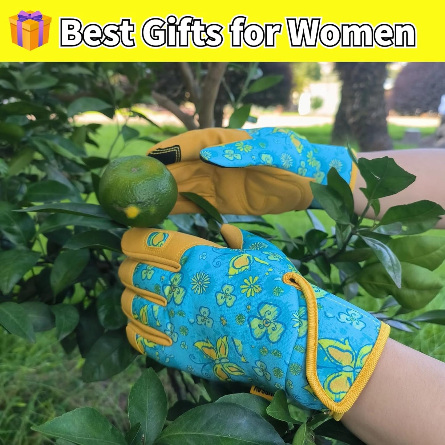 Thorn Proof&Puncture Resistant Gardening Gloves with Grip,Garden Gloves for Women, Leather Work Gloves,Gifts
