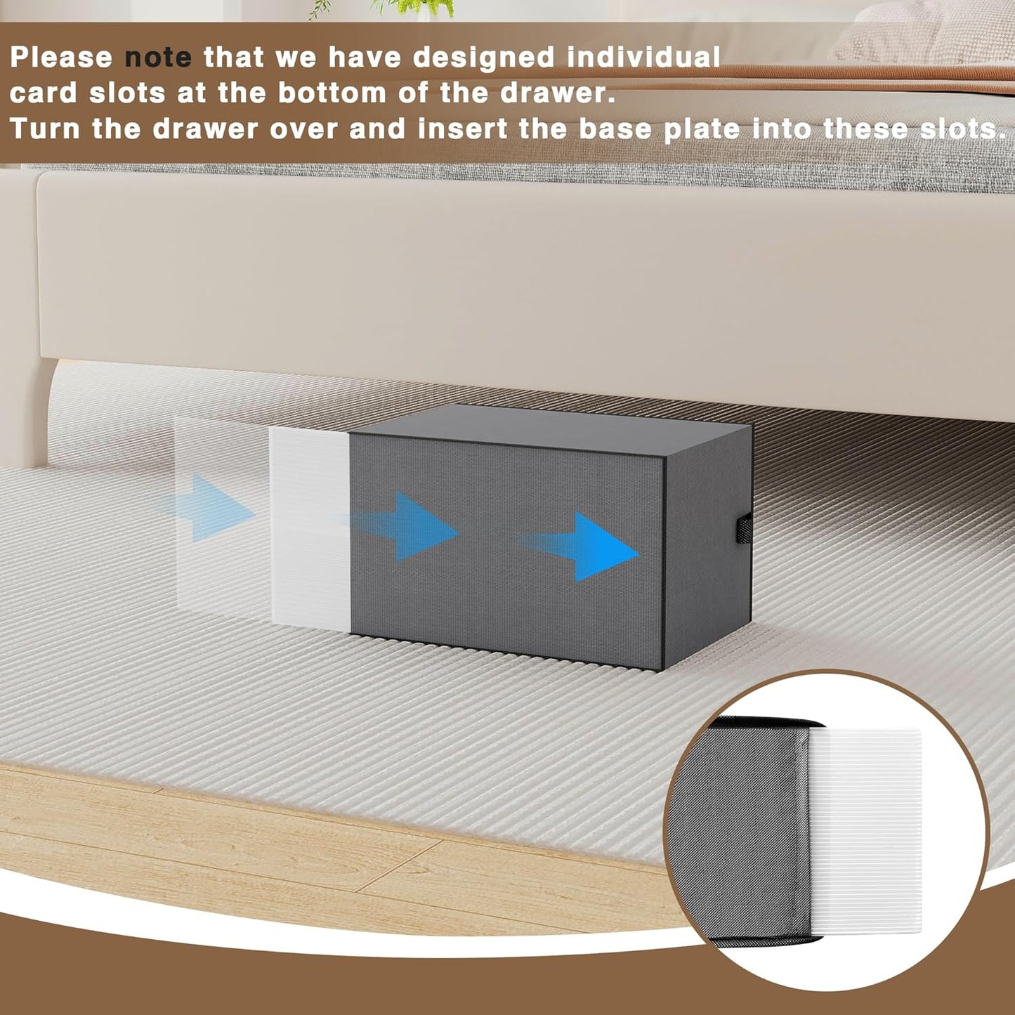 Hanging Closet Organizer 4 Shelves, 2 Drawers Closet Organization and Storage, 6 Compartments Wardrobe Clothes Organizer, Dark Gray