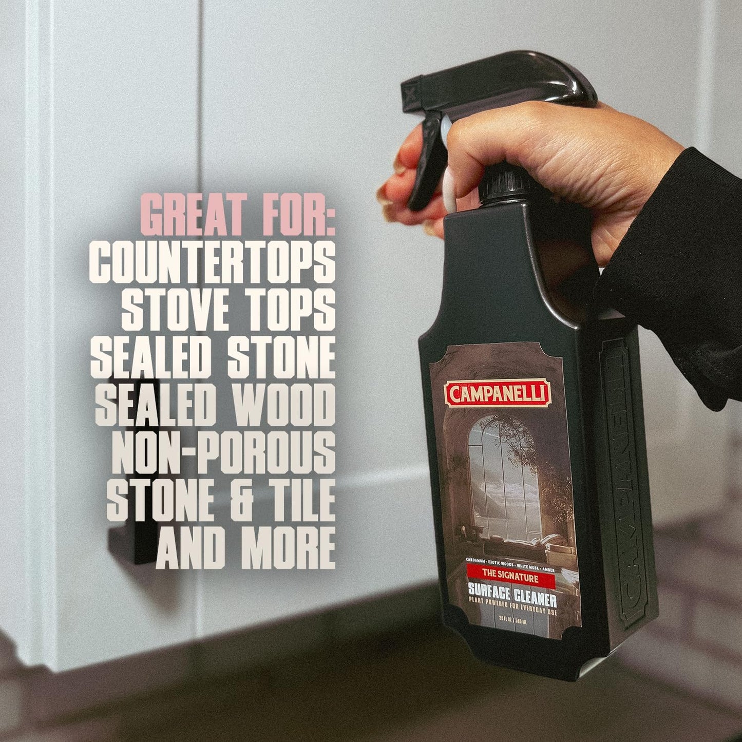 CAMPANELLI Multi-Purpose Surface Cleaner for Kitchen, Bathroom, Hard Surfaces - Plant-Powered, Scented - 20 oz, Sweet Retreat