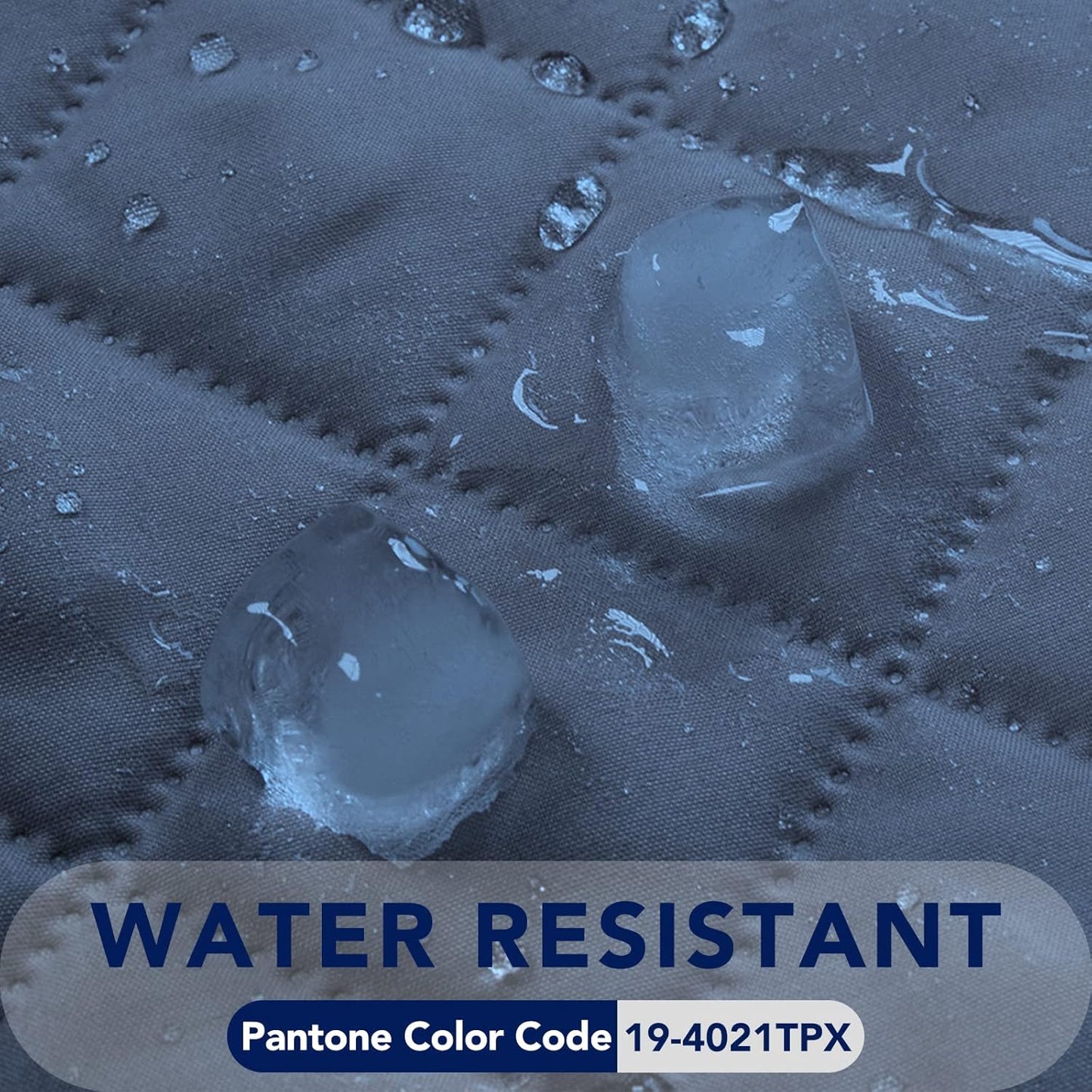 PureFit Reversible Quilted Sofa Cover, Water Resistant Slipcover Furniture Protector, Washable Couch Cover with Non Slip and Elastic Straps for Kids, Dogs (Oversized Recliner, Dark Blue/Light Blue)