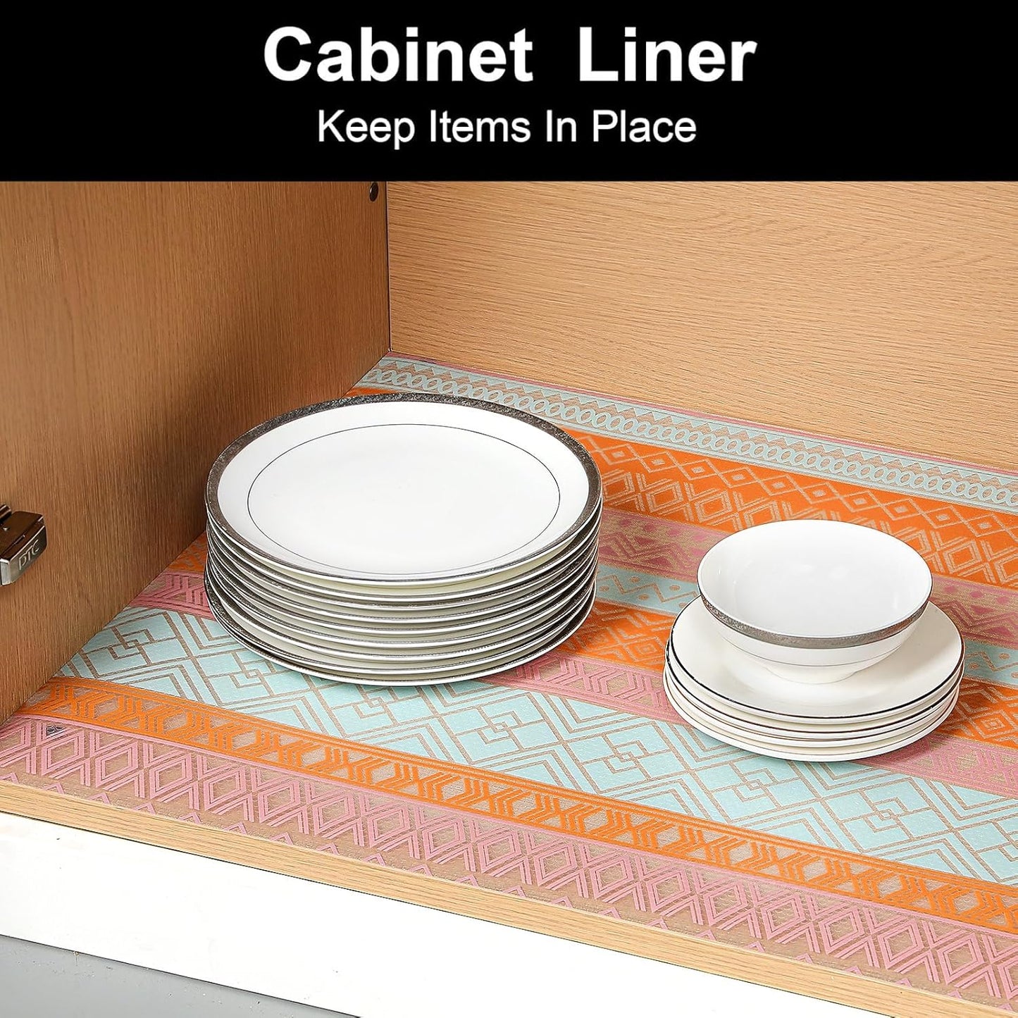 Cooyes Shelf and Drawer Liners for Kitchen Cabinets, Non Adhesive Cabinet Liner, EVA Waterproof Durable Non-Slip Drawer Mats for Shelves, Refrigerator, Storage, Desks