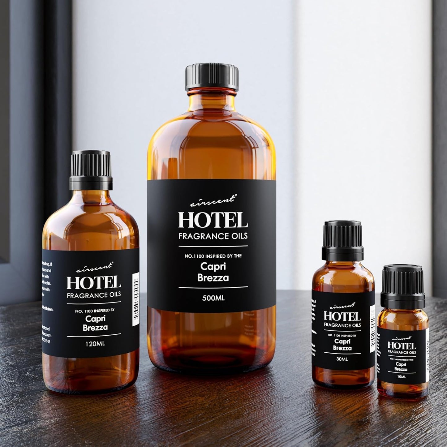 AirScent Capri Brezza Diffuser Oil No. 1100 - Volcano-Inspired Premium Fragrance Oil for Ultrasonic and Waterless Diffusers and Crafting - 30 ml, 1 fl oz Glass Bottle with Dropper