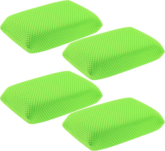 4 PCS Bug Scrubber Sponge Car, Bug Remover Wash Sponge，Car Cleaning Sponge for Bugs, Tar, Grime - Paint-Safe, Reusable Wash Sponges Kit(Green)
