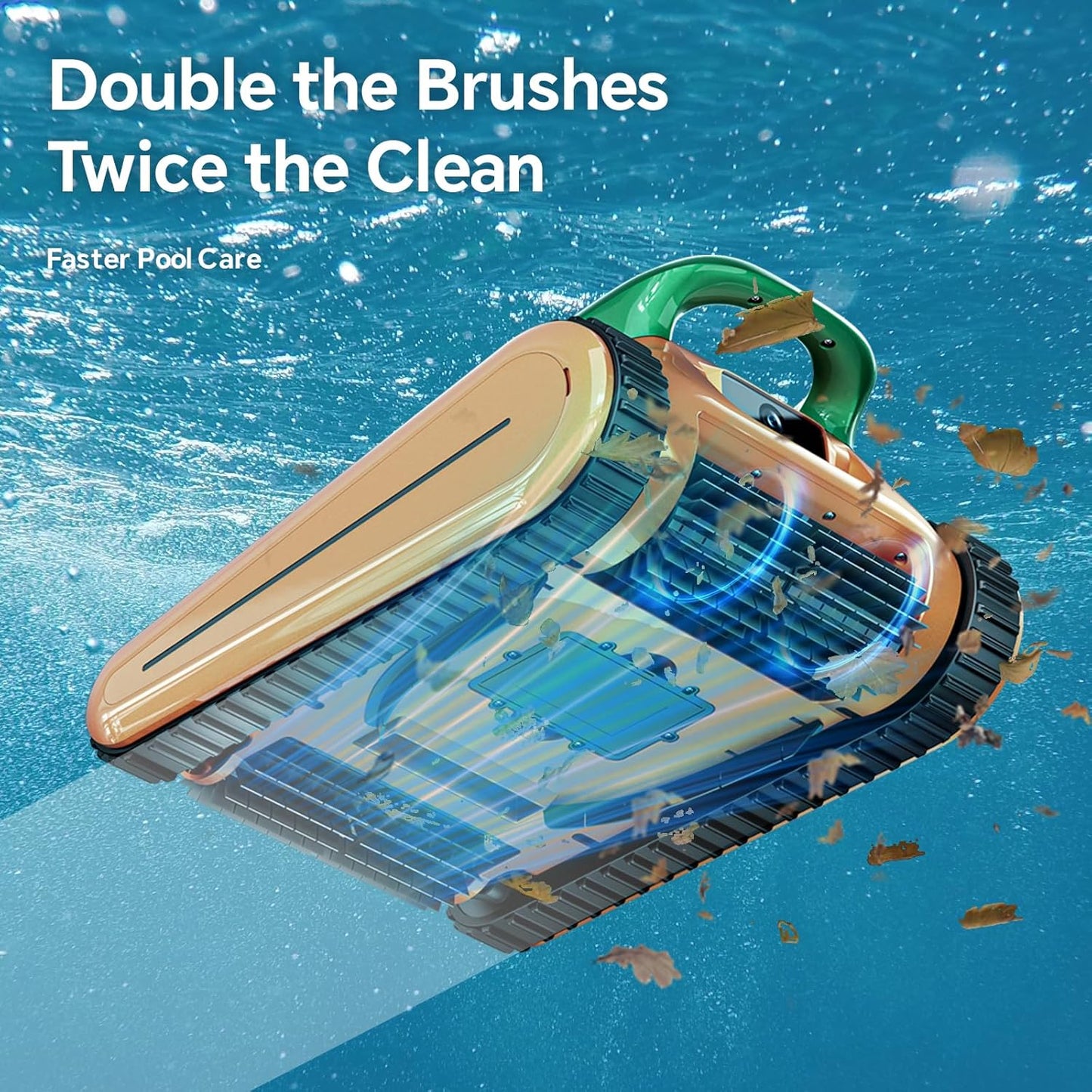 Cordless Robotic Pool Cleaner -Pool Vacuum 180W Brushless Motor, 45,000Pa Suction, Wall Climbing, Sonar Navigation, 3 Modes Automatic Pool Robot for Inground & Above-Ground Pools Up to 2150 Sq. Ft.