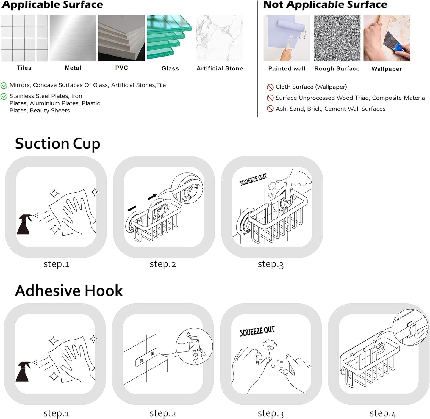 SunnyPoint NeverRust Kitchen & Bathroom Sink Caddy for Sponges, Scrubbers, Soap, 6" x 2.5" x 2.75", with Adhesive Mount - Additional Suction Cup Included –Aluminum (Oil Bronze, NOT Black)