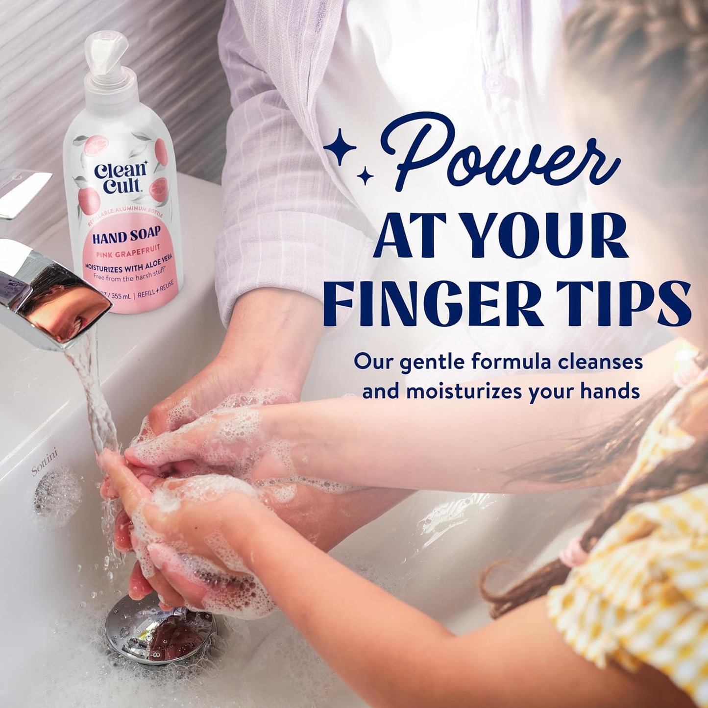 Cleancult Liquid Hand Soap Refill - Pink Grapefruit- Moisturizes Dry & Sensitive Skin - Made with Aloe Vera & Essential Oils - Eco Friendly - Paper-Based Packaging - 32 oz/3 Pack