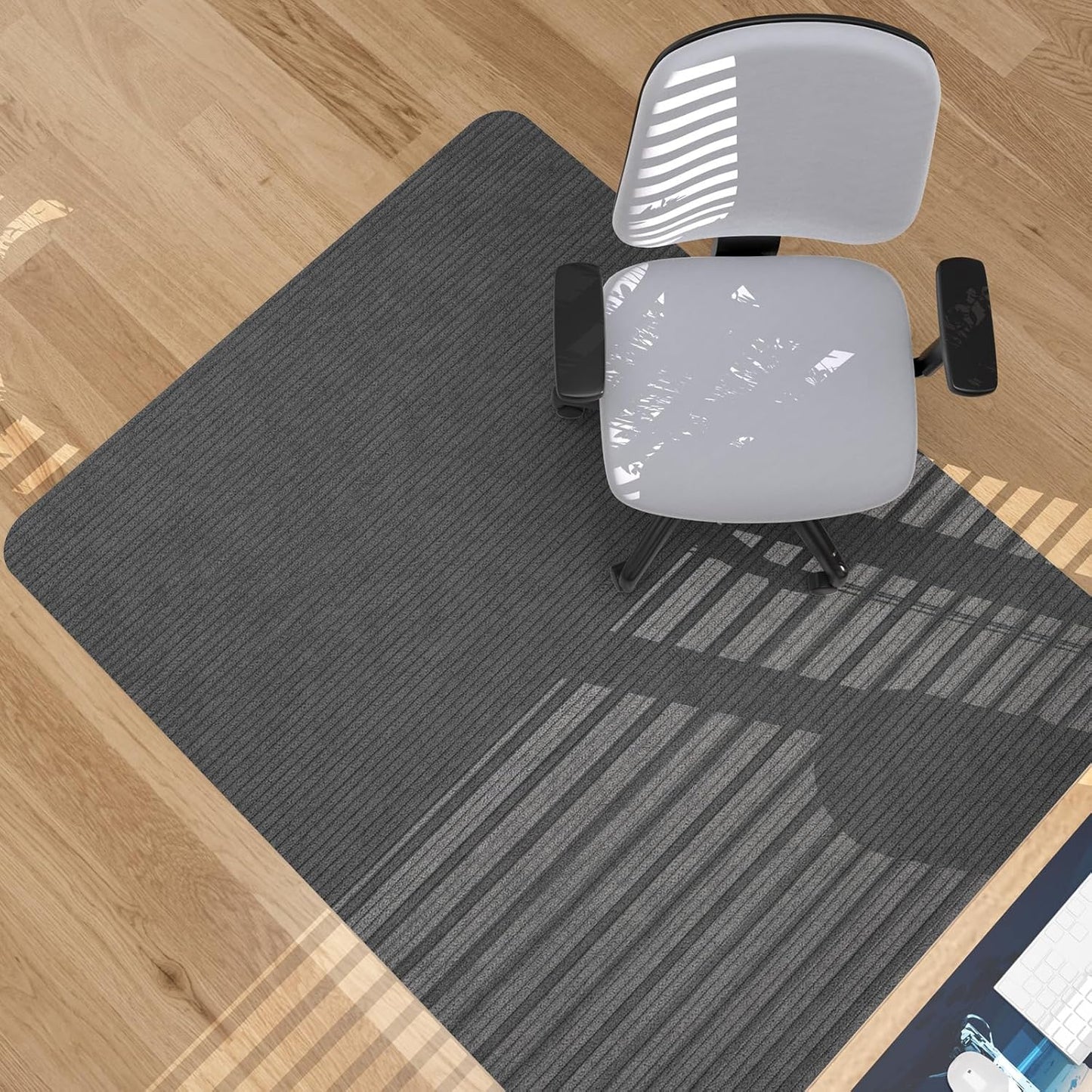 Placoot Desk Chair Mat for Hardwood Floor & Tile 55"x35" Office Chair Mat for Rolling Chairs Large Anti-Slip-Recyclable Material Computer Chair Mat Rug for Office/Home