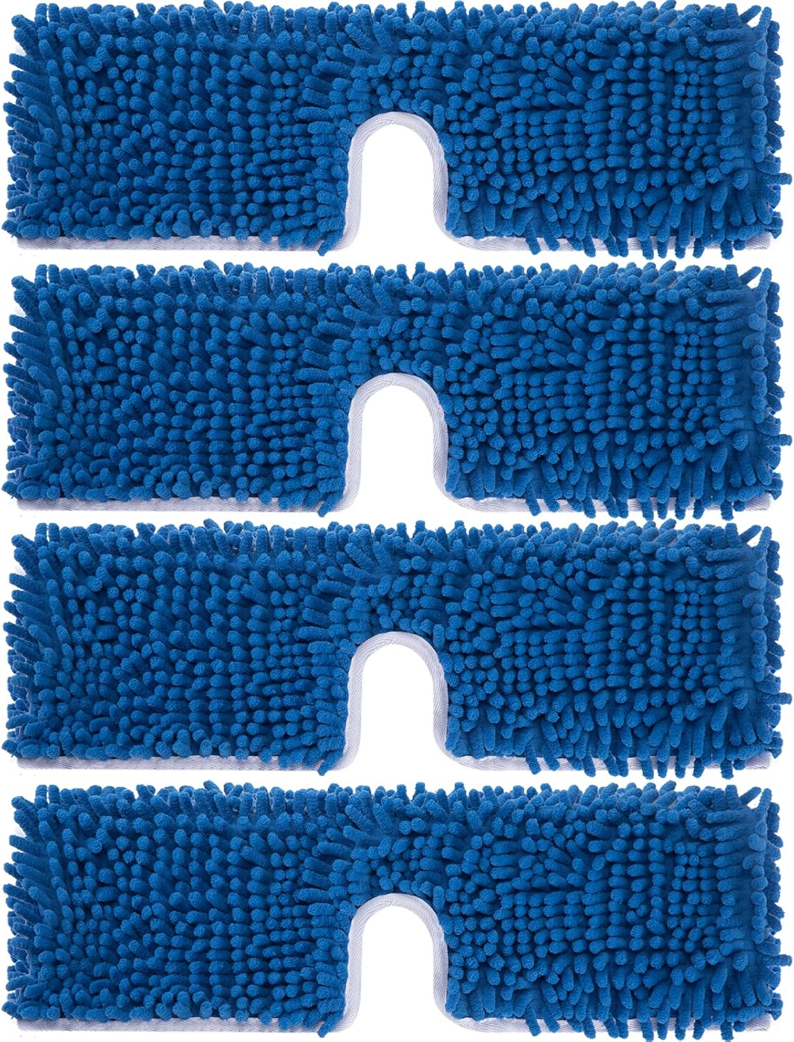 4 Pack Chenille Mop Heads Replacements Compatible with Oceda Dual-Action Microfiber Flip Mop System, Mop Replace Heads for Dry Wet Use, Washable Double Sided Flat Sponge(18 * 6 in)