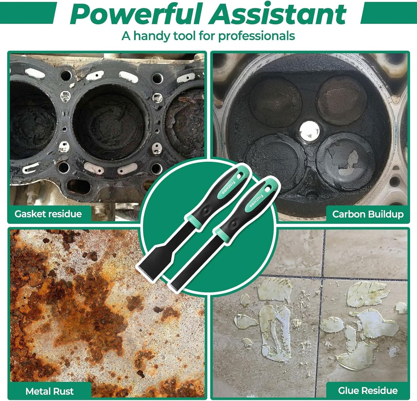 5/8-inch Carbide Scraper,Super Gasket Scraper with Durable Tungsten Tip for Remove Gaskets, Carbon and More from Varied Surfaces