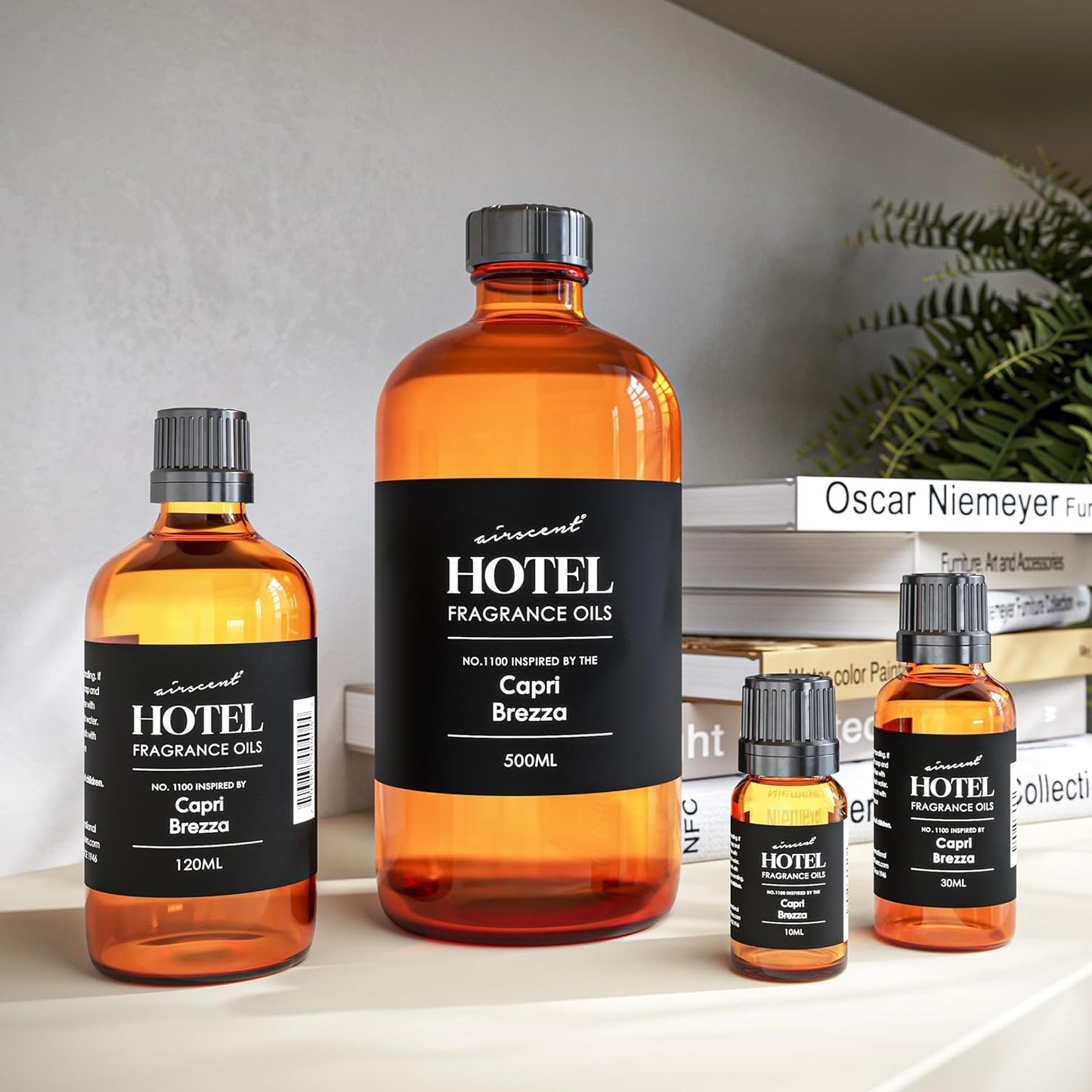 AirScent Capri Brezza Diffuser Oil No. 1100 - Volcano-Inspired Premium Fragrance Oil for Ultrasonic and Waterless Diffusers and Crafting - 500 ml, 16.9 fl oz Glass Bottle