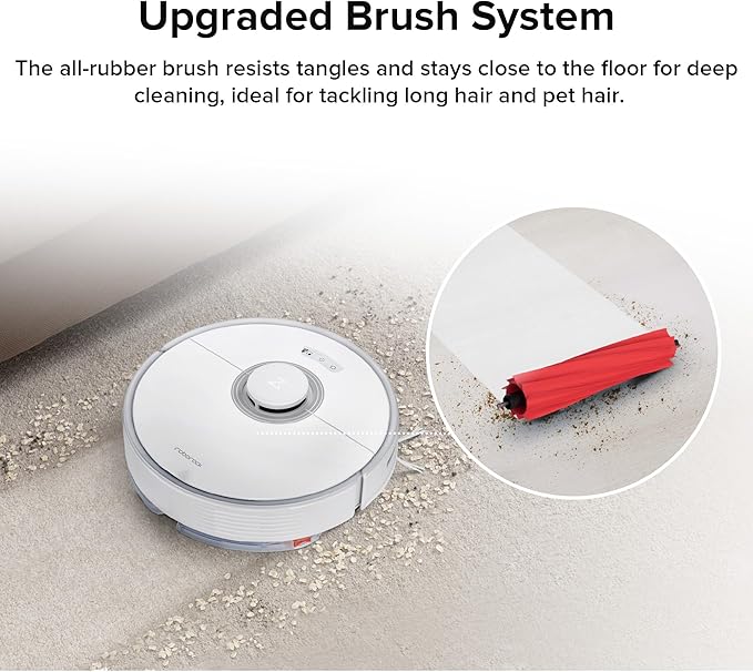 roborock Q7 Max Robot Vacuum and Mop Combo, 30-Level Water Flow Control, 4200Pa Suction, PreciSense LiDAR Navigation, No-Go Zone, No-Mop Zone, App & Voice Control, Ideal for Pet Hair