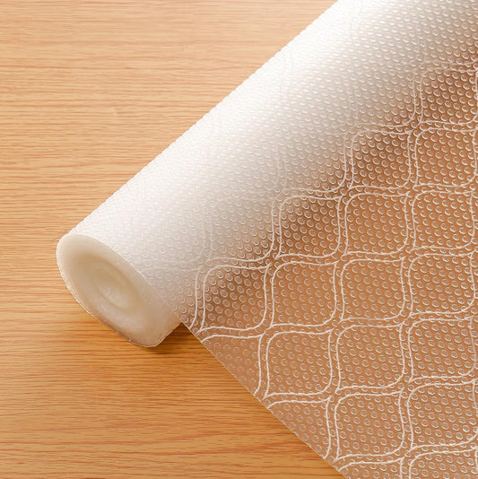 Cooyes Shelf Liner for Kitchen Cabinets Waterproof Kitchen Cupboard Liner Plastic Drawer Mats EVA Material Non Adhesive Fridge Mats for Shelves