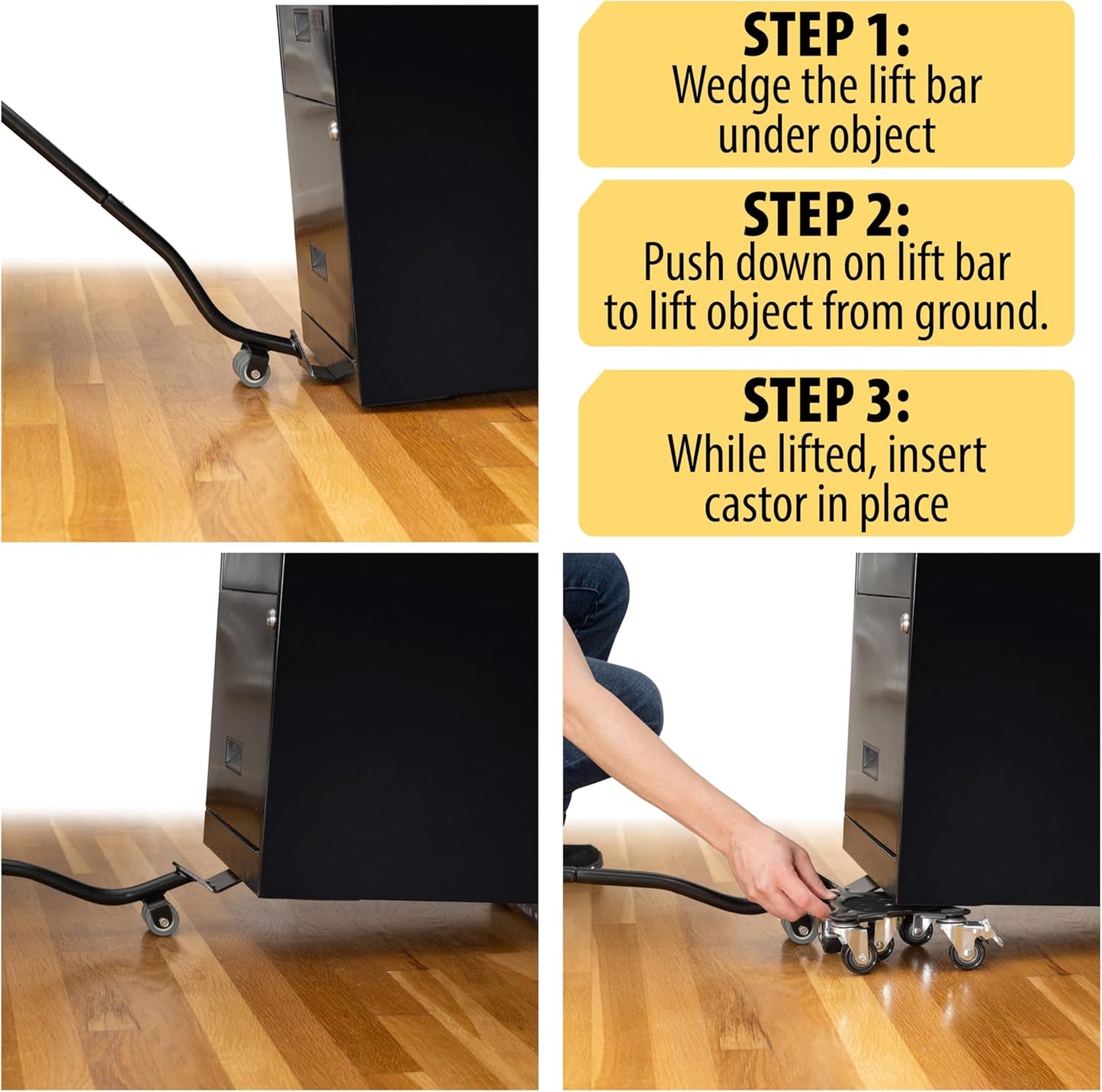 Furniture Movers with Wheels - Set of 4 Heavy Duty Furniture Lifter Tool with 2000 lbs Load Capacity, Easy Sliders Dolly for Moving Appliances, Sofa, Cabinet, and Piano etc (6.3×6.3IN)