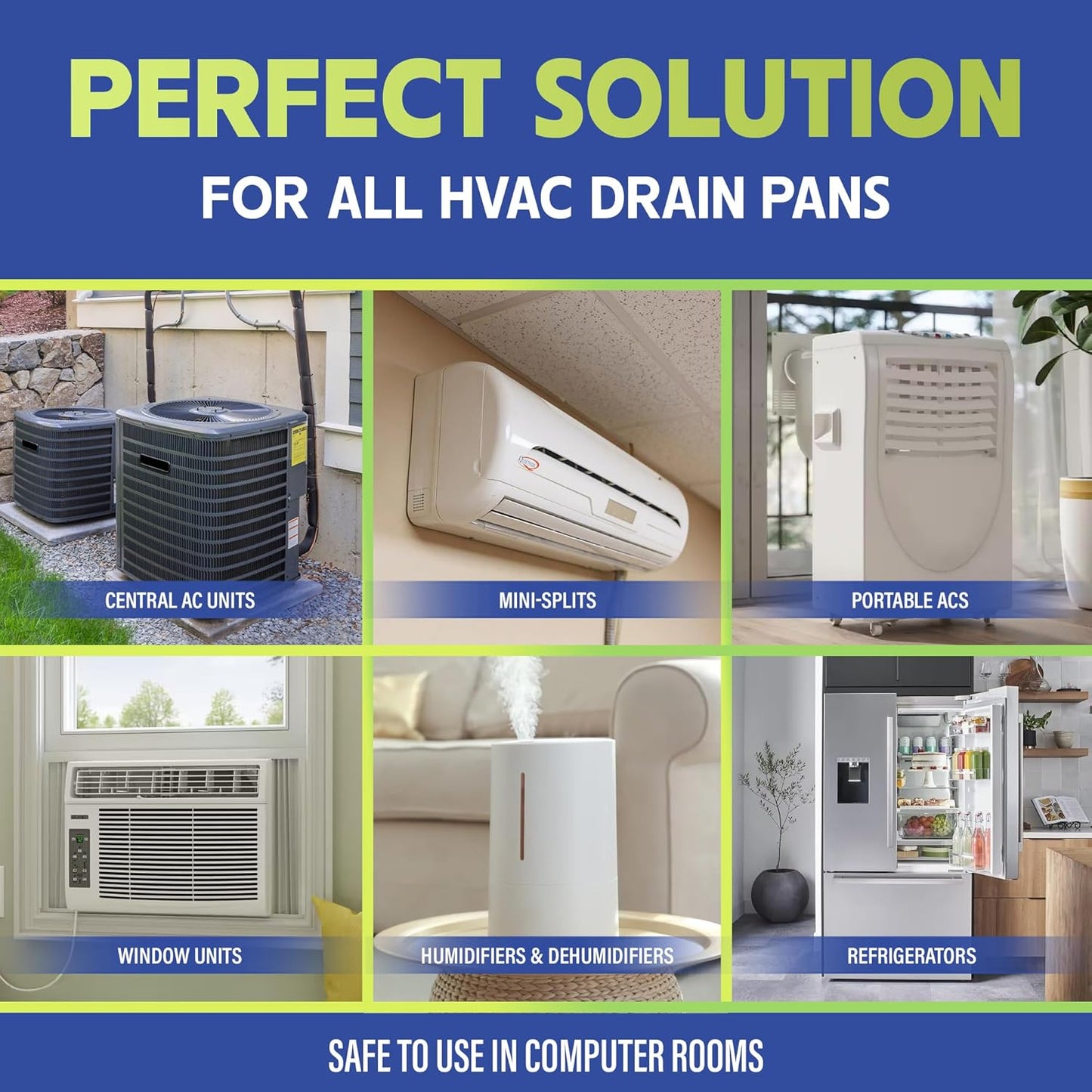 200 Tablets AC Drain Line Cleaner- No-Residue, Water-Soluble, Fast-Acting Pan Treatment for HVAC, Window Units, Mini-Splits, Dehumidifiers and Refrigerators System Maintenance