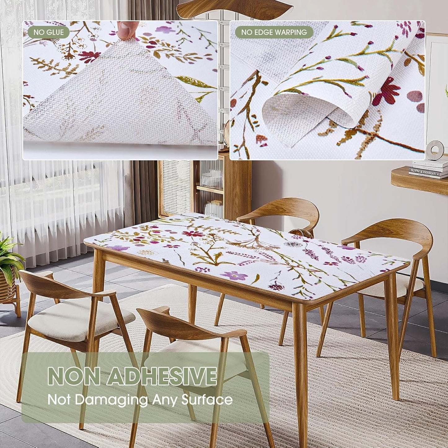 Drawer and Shelf Liner for Kitchen Cabinets 12INx20FT, Non Adhesive, Non Slip Floral Cabinet Shelf Drawer Liner Shelf Paper for Kitchen, Waterproof Cupboard Liners (Colorful Floral)