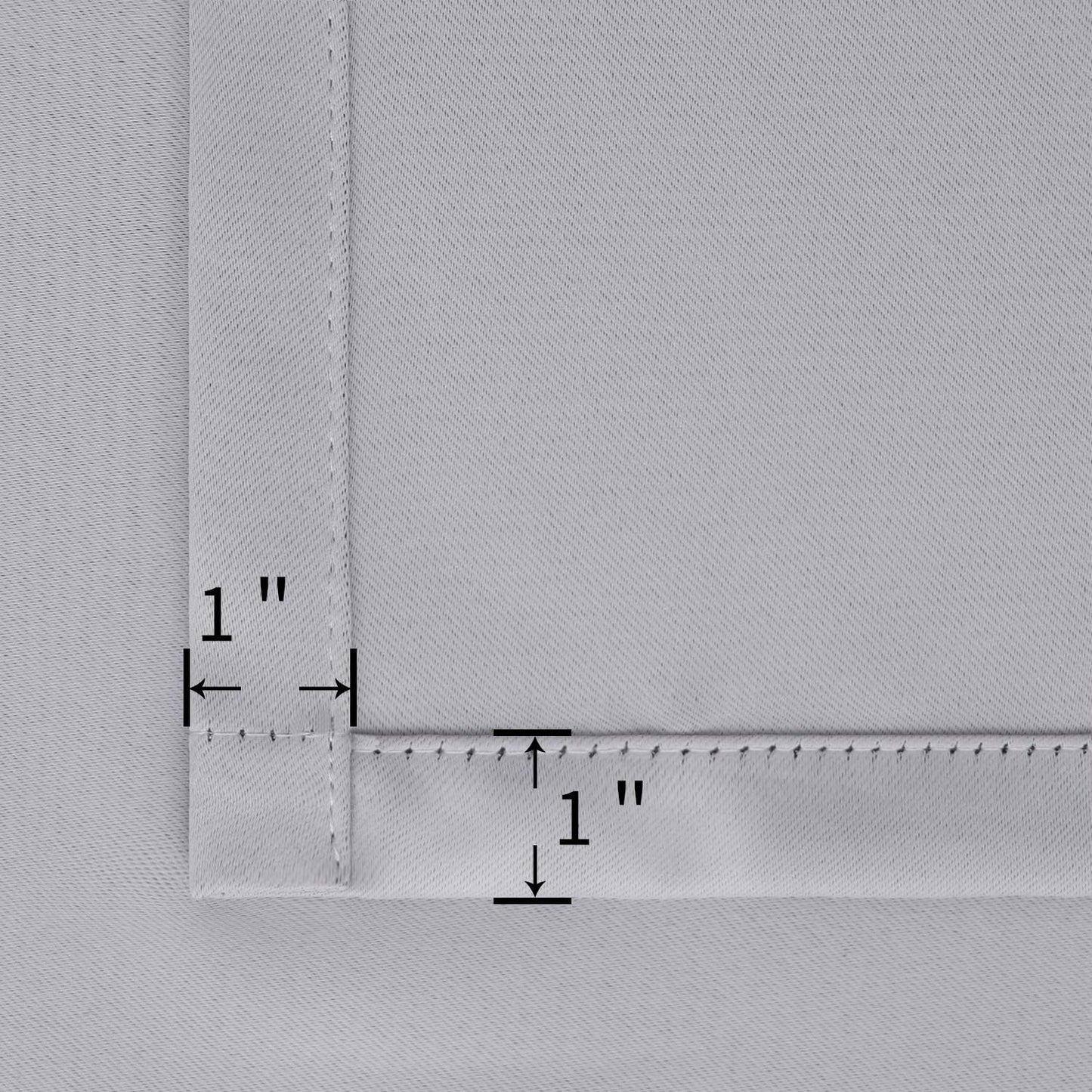 BGment Rod Pocket Room Darkening Curtains 63 Inches Long for Bedroom - Thermal Insulated Blackout Curtains for Living Room, 42 x 63 Inch, 2 Panels, Light Grey