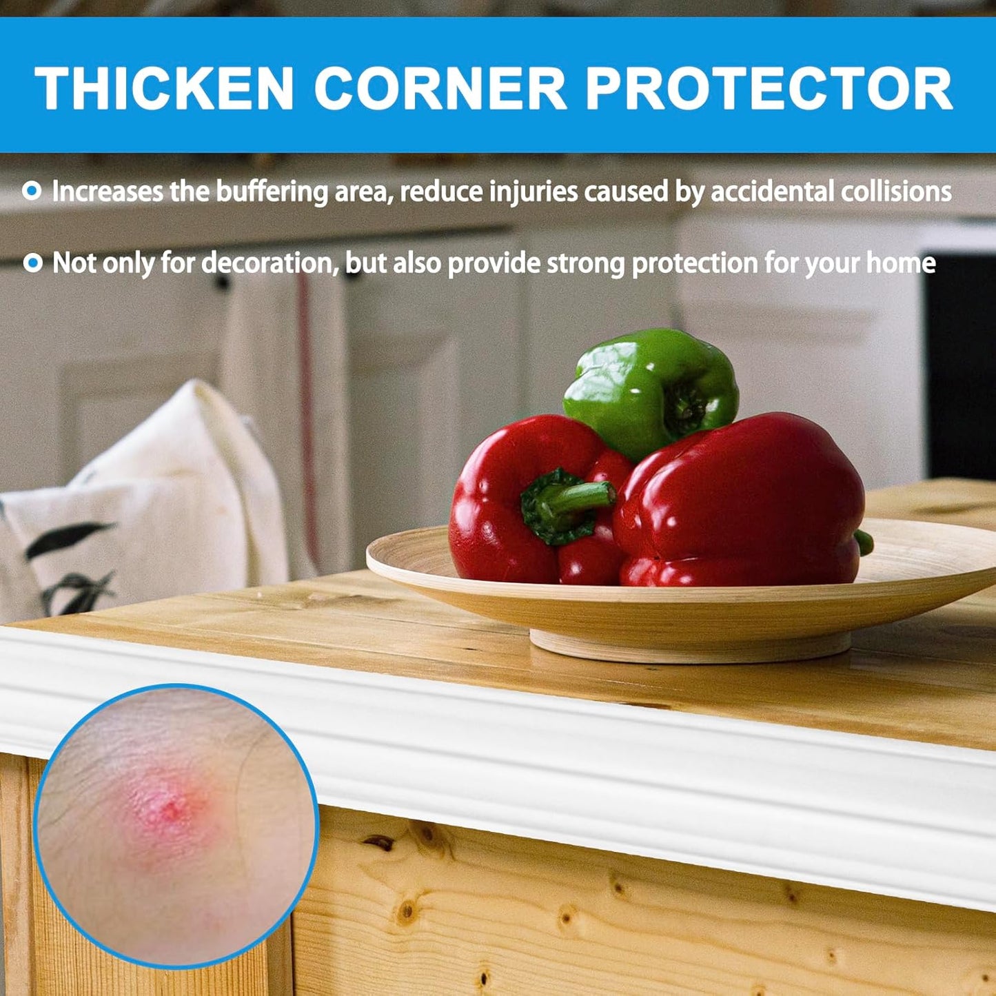 Wall Corner Protector Peel and Stick Corner Trim Molding Flexible Inside & Outside Wall Edge Guard Self Adhesive Moulding Trim for Edge Use, White, 1.6” W x 10’ L