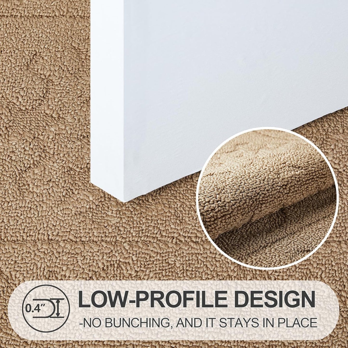 FONEYI Indoor Door Mat 20" x 32", Dirt Trapper Door Mats Non-Slip Entryway Rugs Washable, Absorbent Resist Dirt Welcome Mat, Low Profile Inside Floor Mats for Front Back Door and Entryway, Beige