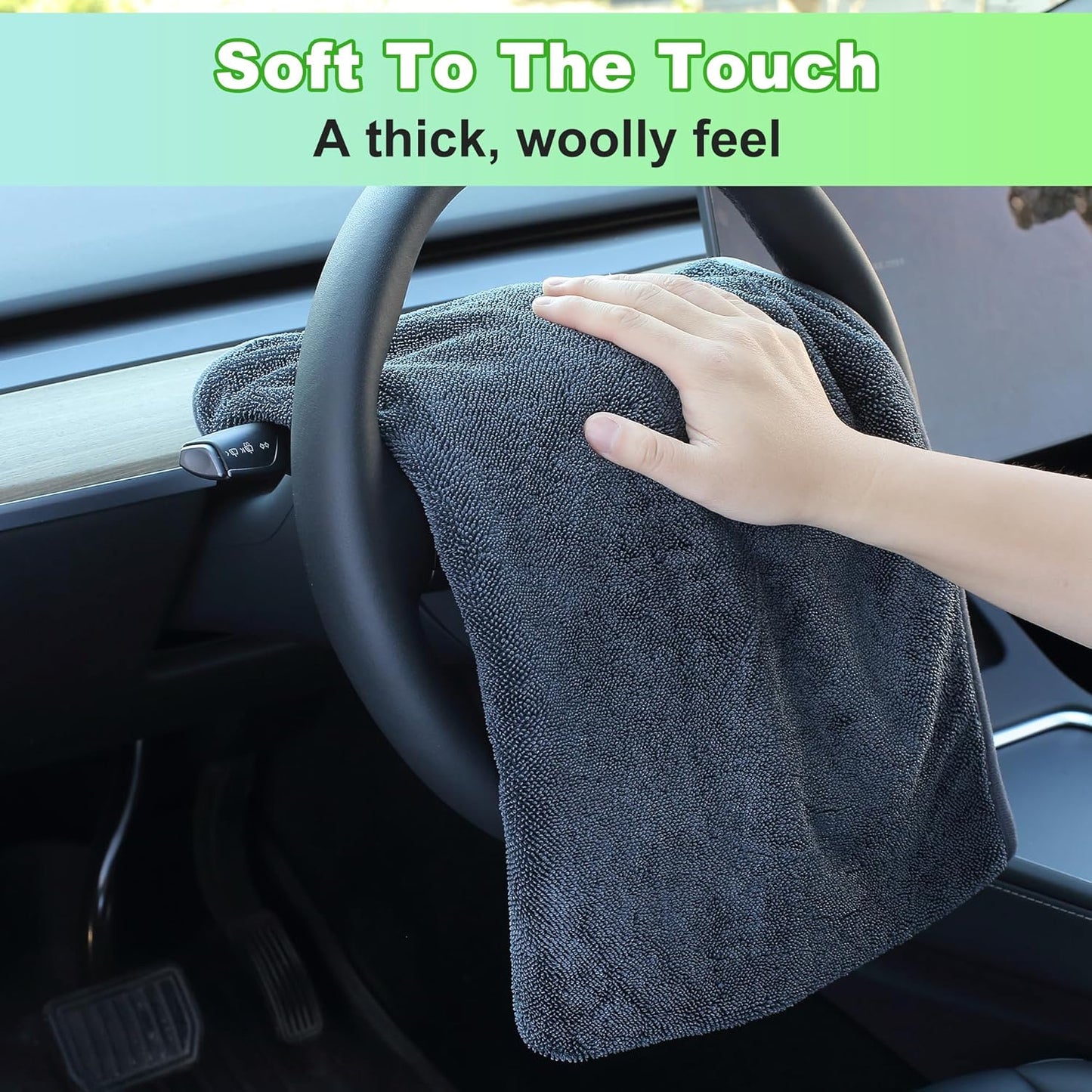 JOYMOOP Microfiber Towels for Cars, 2 Pack 63" x 29.5" Car Drying Towel, Dark Gray Reusable Car Towel, Quick Drying Car Microfiber Cleaning Cloth for RVs, SUVs, Trucks