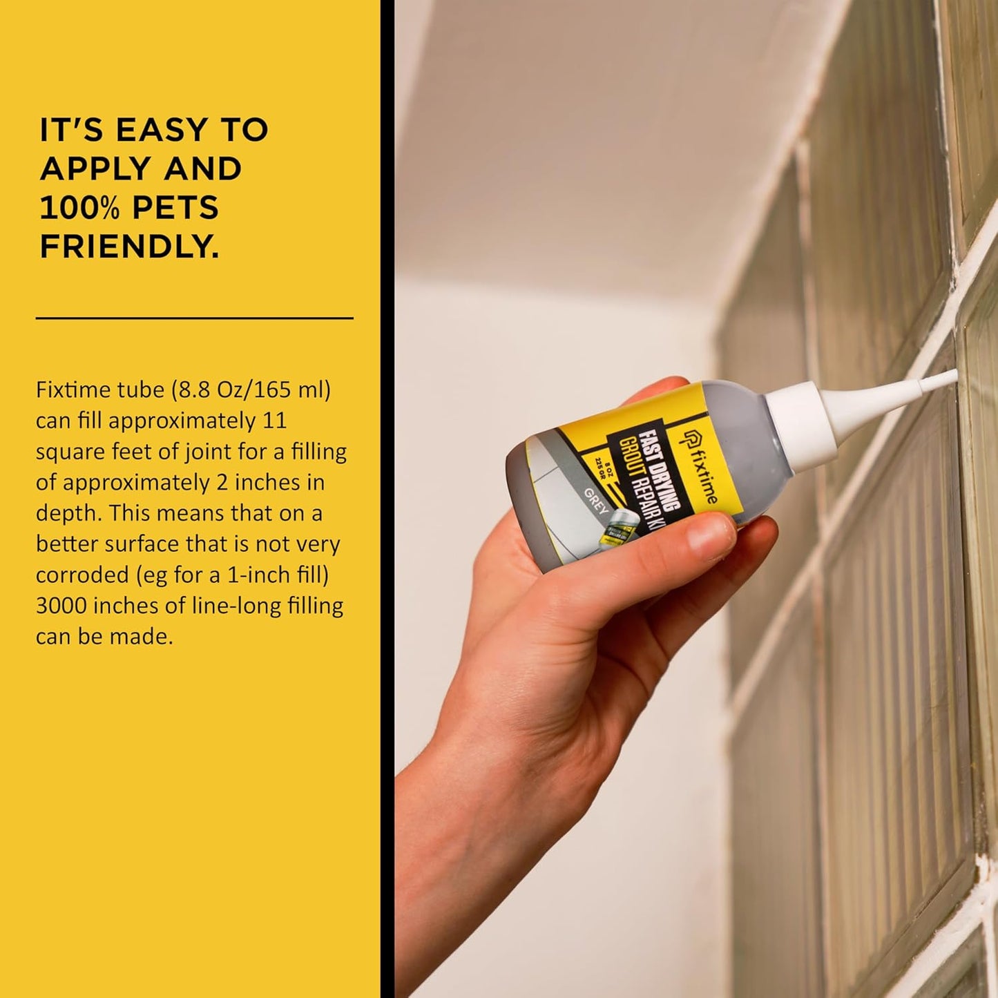 Tile Grout Repair Kit, Gray Grout Filler Tube 8 oz, Grout Repair Renews, Fast Drying Repait Kit, Grout Sealer for Floor Tile - Spatula Included (2xGray)