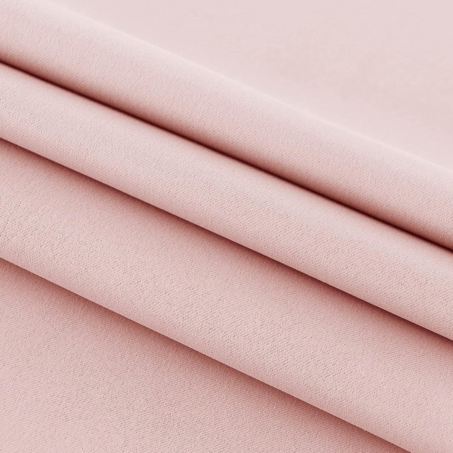 DWCN French Door Curtains – Rod Pocket Thermal Blackout Curtain for Doors with Glass Window, Kitchen and Patio Doors for Privacy, 25 X 40 Inches Long, 1 Curtain Panel with Tieback,Blush Pink