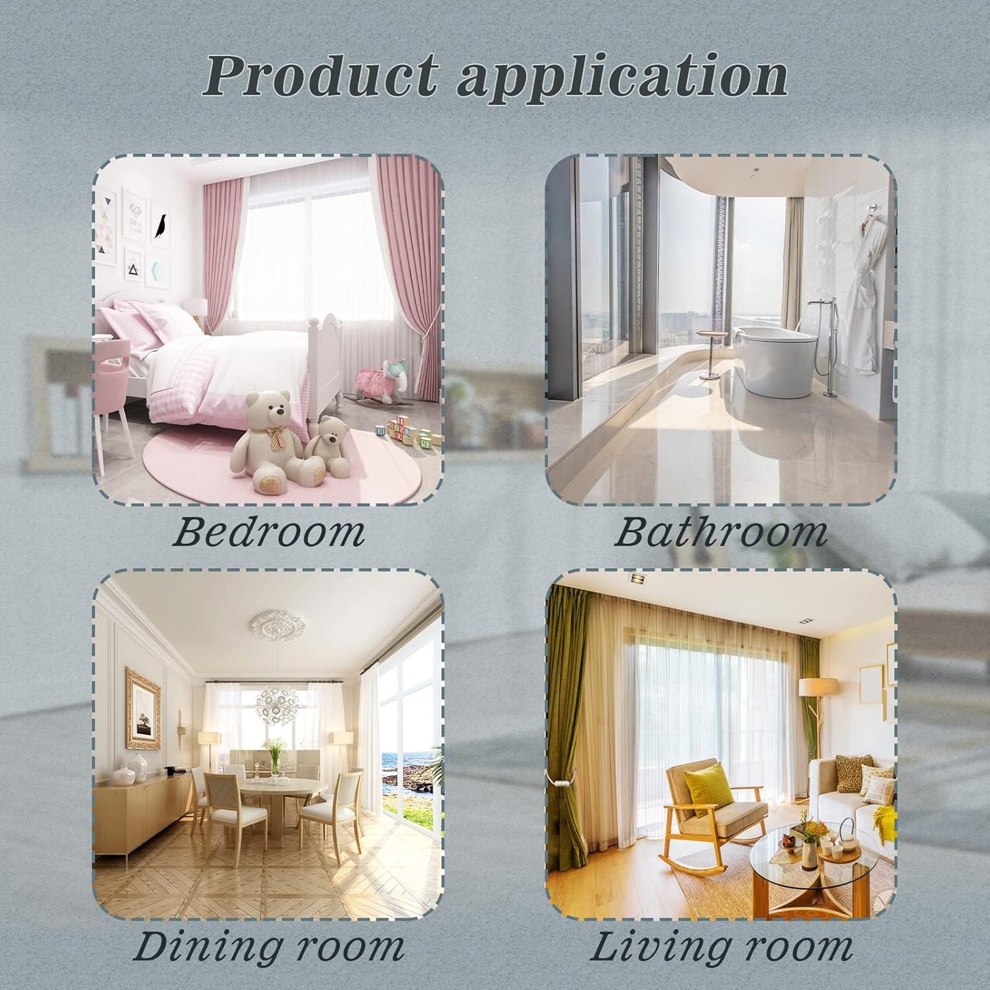 Hion Magnetic Curtain Tiebacks White 2pcs, Curtain Tiebacks Buckles Holdbacks Holders Hooks Clip for Home Bedroom Office Decorative Curtain