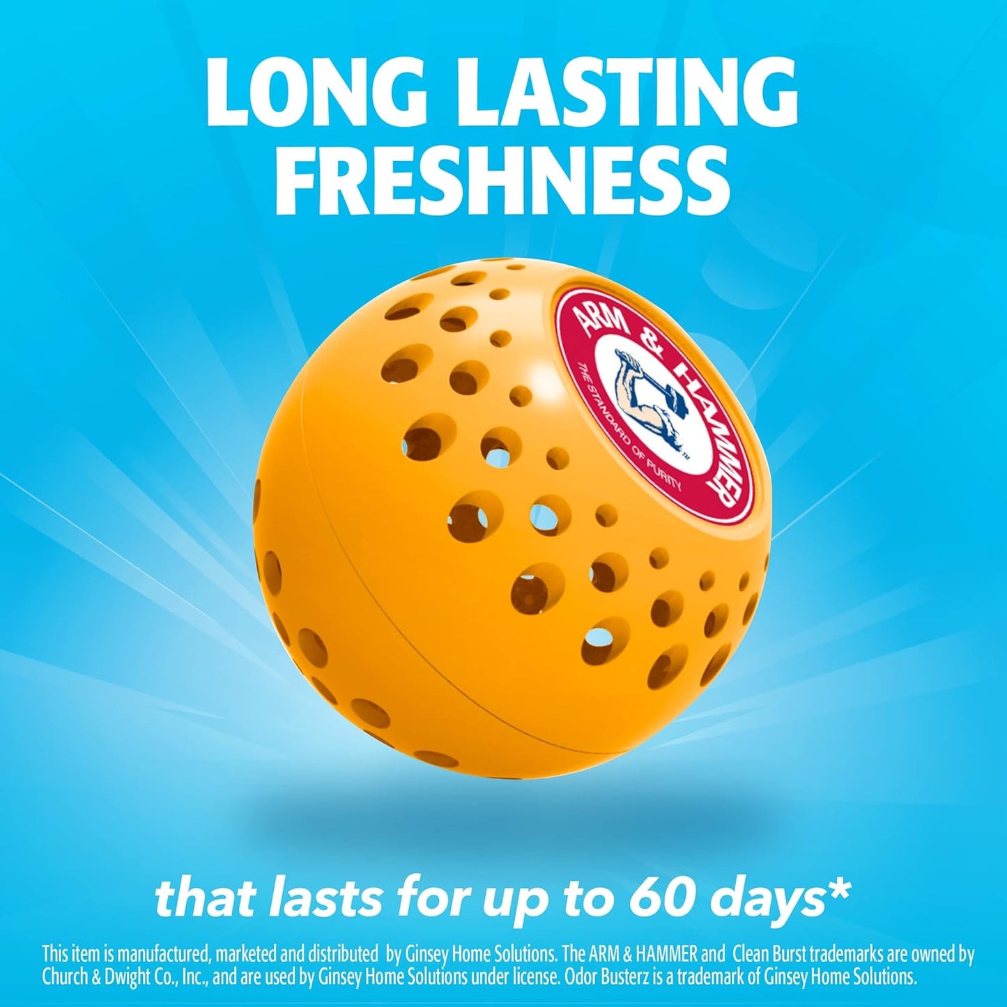 Arm & Hammer Odor Busterz Balls Air Freshener and Odor Eliminator, 10-Piece - Deodorizer, Carpet Fresh, Odor Remover, Pet Fresh