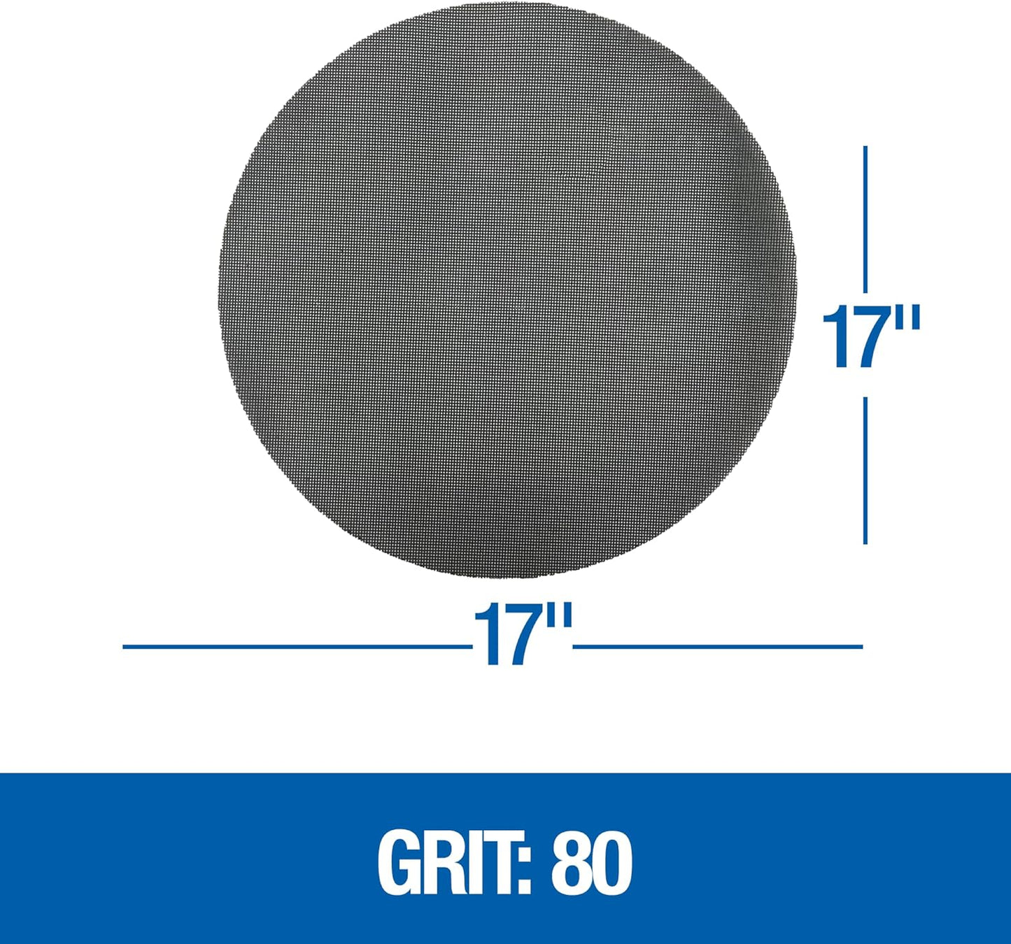 Floor Sanding Screen Disc, 10 Pack, 17", Grit 80