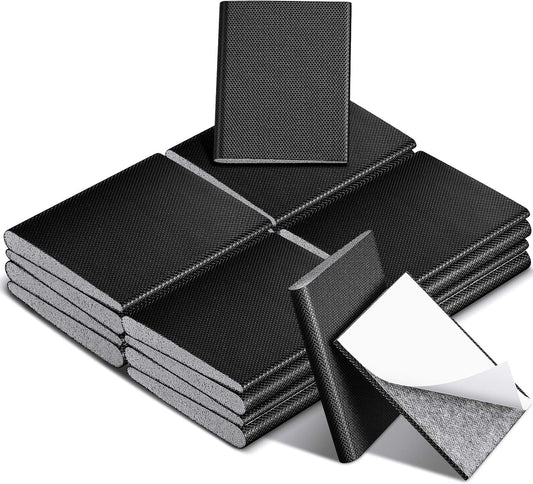 Zonon 64 Pieces Door Corner Seal Weatherstripping Exterior Door Frame Seal Draft Stopper Adhesive Corner Pads for Weather Stripping and Draft Protection (Black)