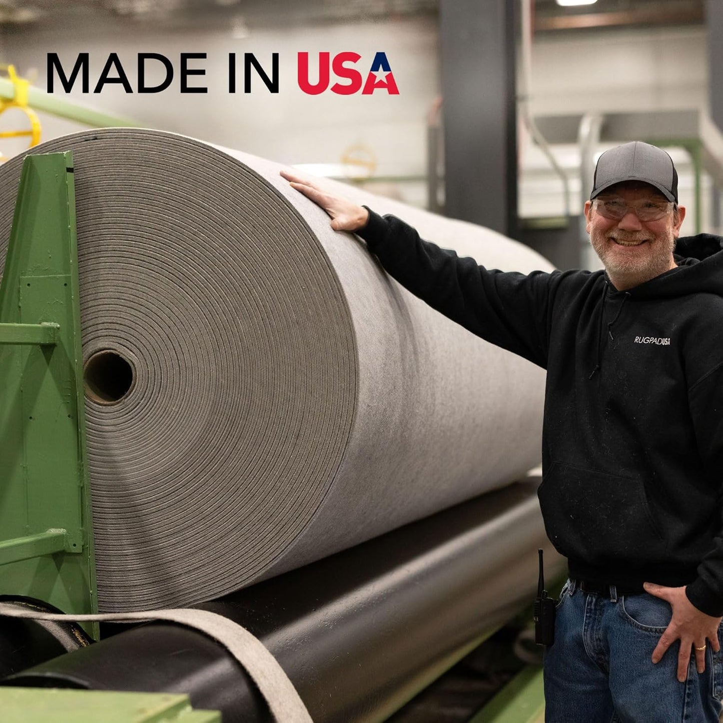 RUGPADUSA - Eco-Plush - 10'x13' - 1/4" Thick - 100% Felt - Premium Cushioned Rug Pad - Available in 3 Thicknesses, Many Custom Sizes