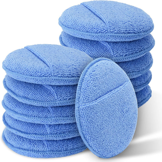 Wax Applicator Pads, 10 Pack Applicator Pad with Finger Pocket, Car Wax Applicator Pad, Foam Pads for Car Cleaning and Detail Polishing Pad