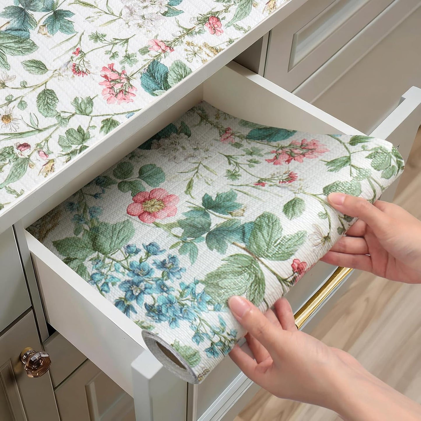 Shelf Liner for Kitchen Cabinets Non Adhesive Drawer Liner,Cabinet Liner for Shelves,Non Slip Kitchen Drawer Liners for Dresser,Waterproof Shelf Paper for Refrigerator,Cupboard,12In x 10FT