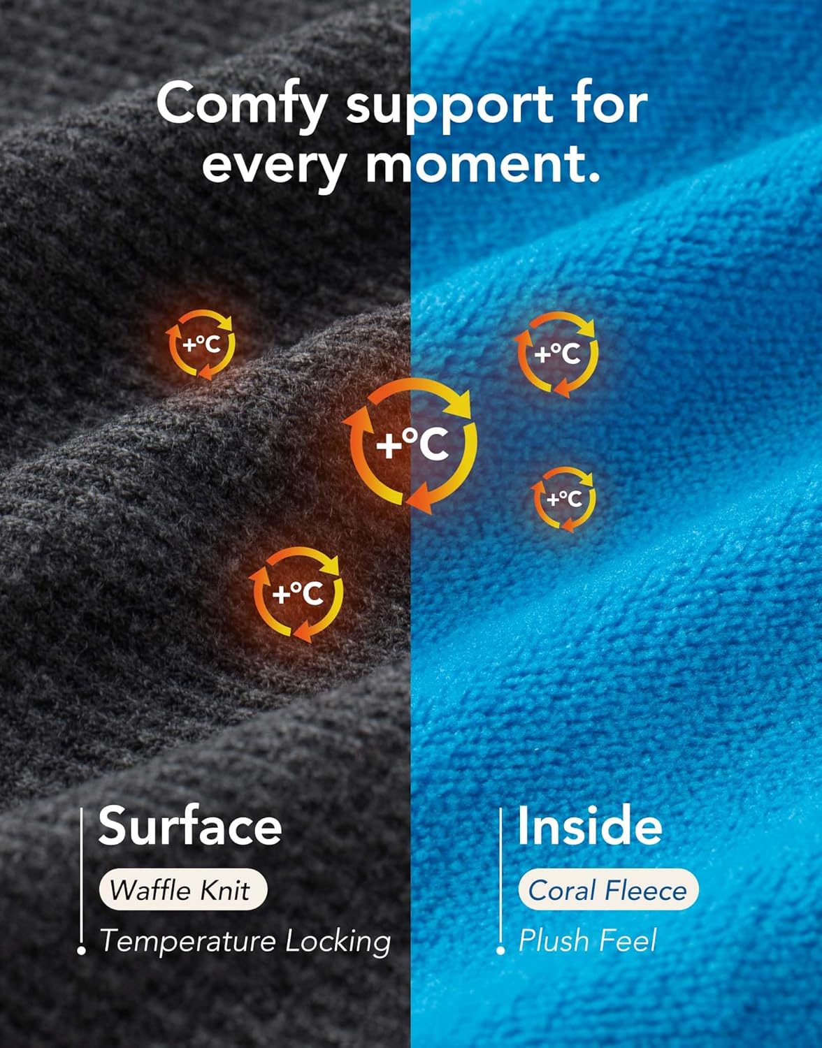 VeraCosy Men's Two-Tone Memory Foam House Slippers Indoor Outdoor Durable Rubber Sole