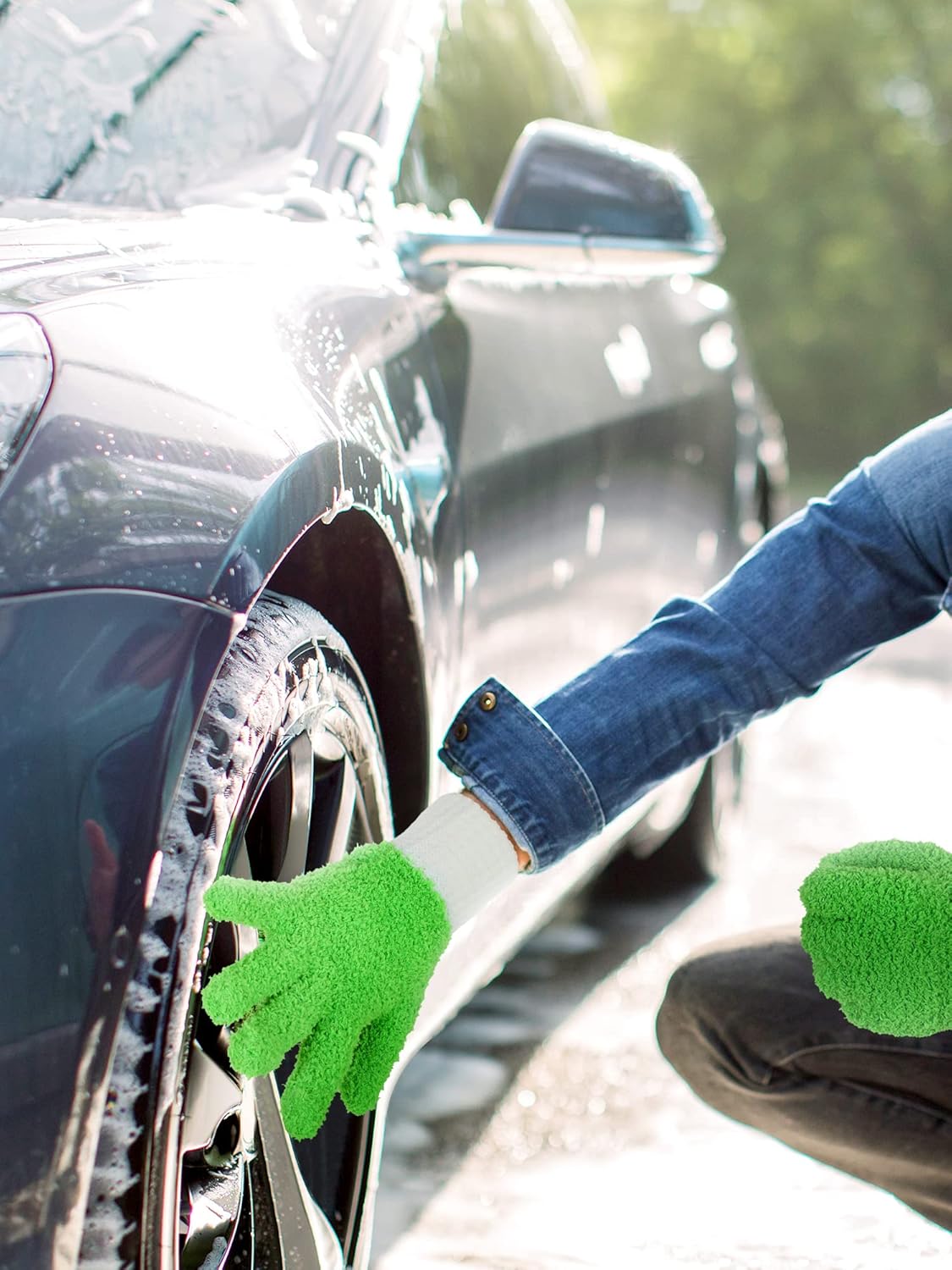 Bencailor 3 Pairs Microfiber Plant Dusting Gloves Leaf Cleaning Gloves for Indoor Plants, Blinds, Furniture, House