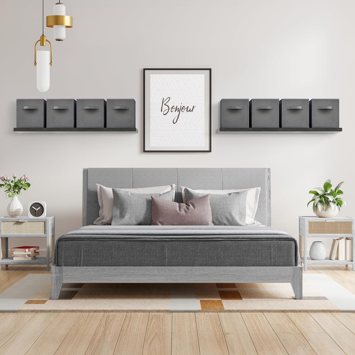 Sorbus Fabric Storage Cubes - 8 Foldable Storage Bins for Organizing Pantry, Cubbies, Toy Box - Clothes Storage & Closet Organizer - 11 Inch Collapsible Cube Baskets for Shelves with Handle