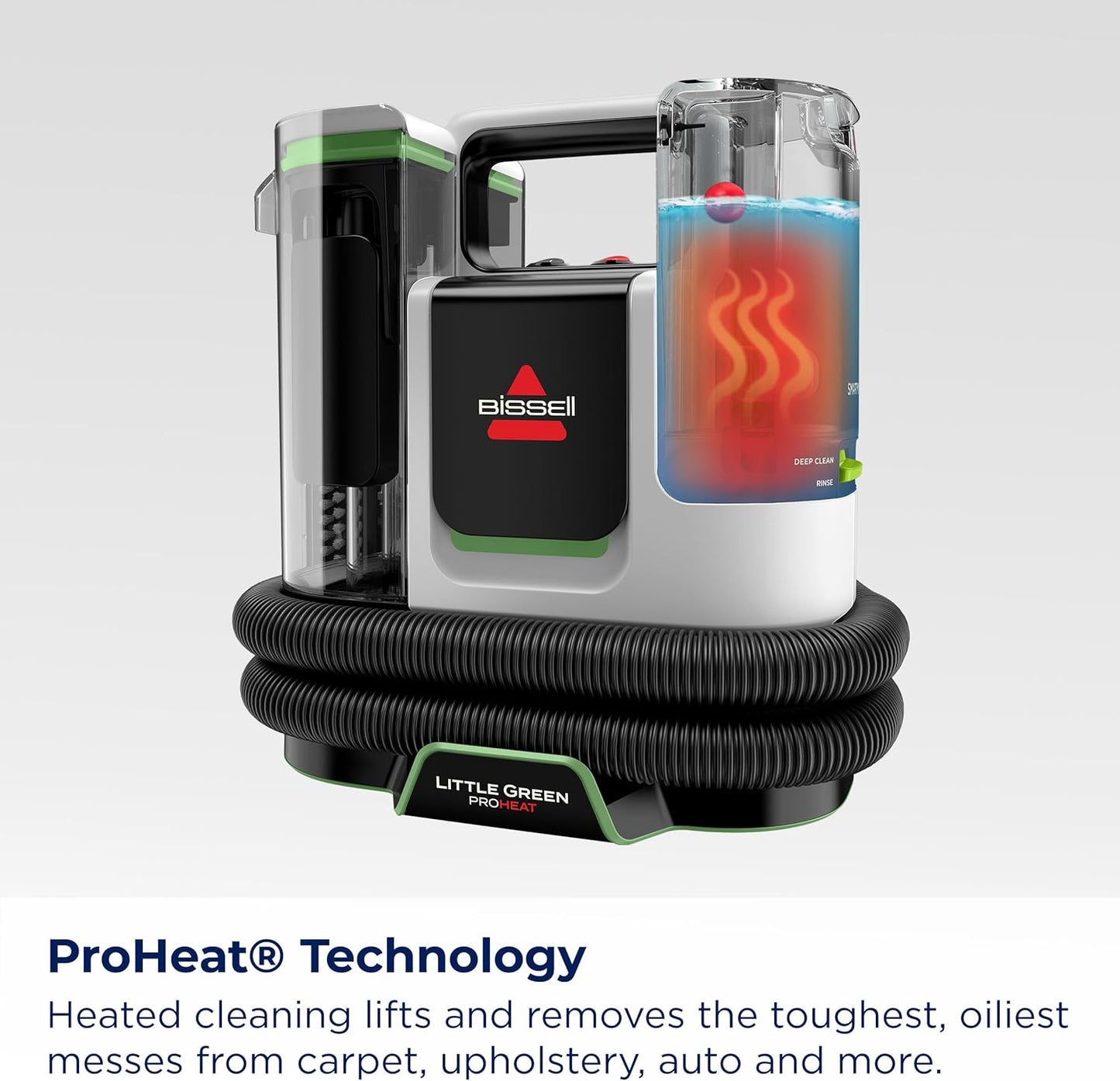 BISSELL Little Green ProHeat SmartMix, Portable Deep Cleaner, Self-Cleaning Tough Stain Tool and Specialized Pet Hair Removal Tool Included, 3935