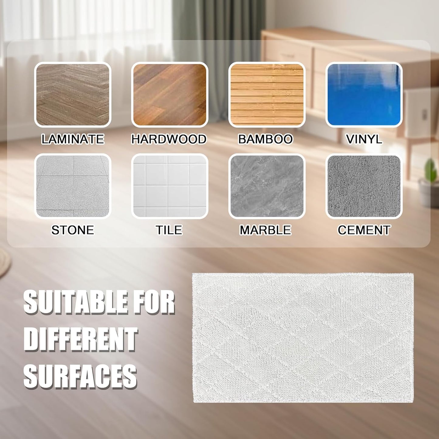 Light 'N' Easy Steam Mop Pads Replacement Reusable for S3601 S3101 S7326 7688ANB 7688ANW Floor Microfiber Cleaning Cloths(8 Pack)