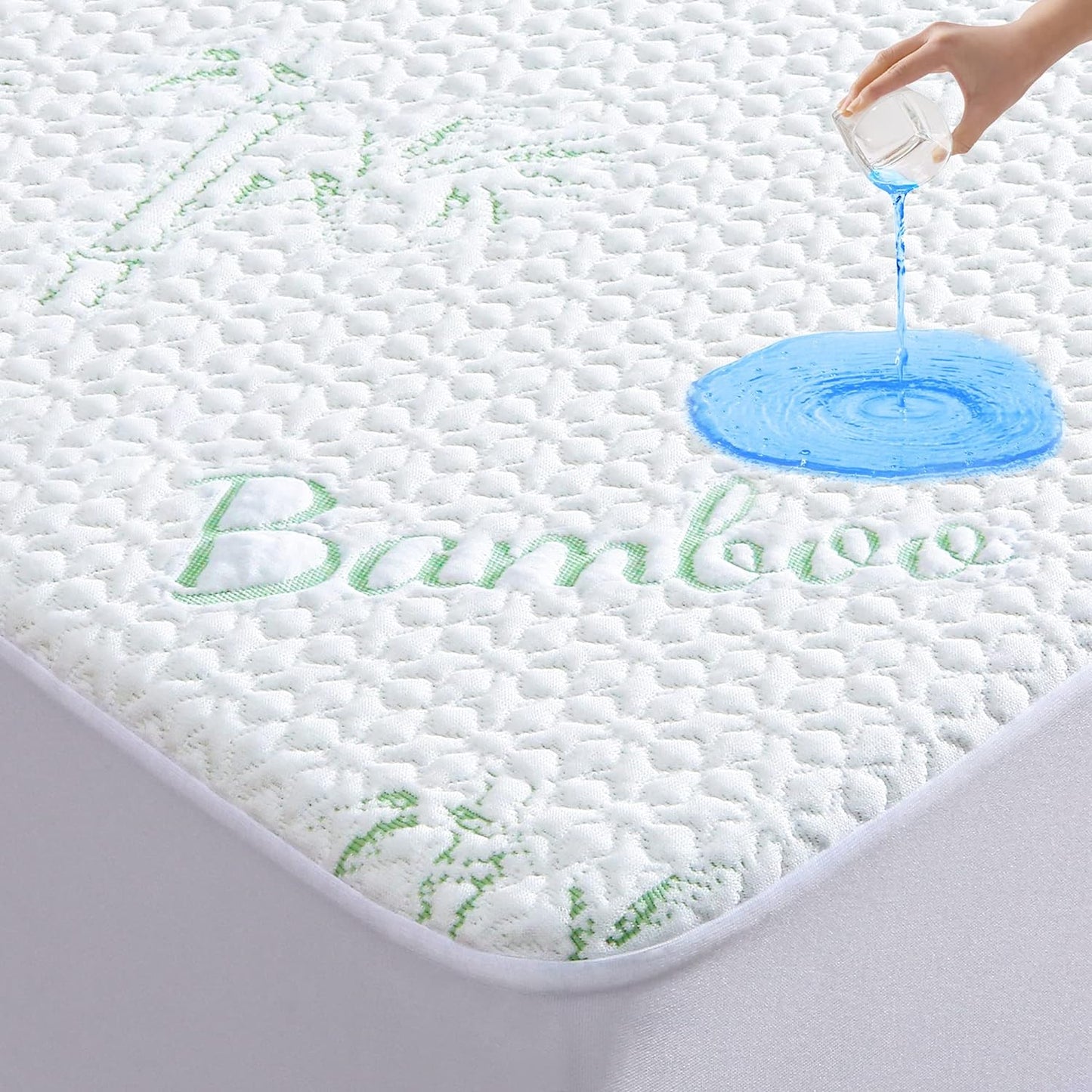 GOONIK California King Mattress Protector, Breathable Bamboo Viscose Waterproof Cal King Mattress Pad Cover with 6-18 inches Deep Pocket