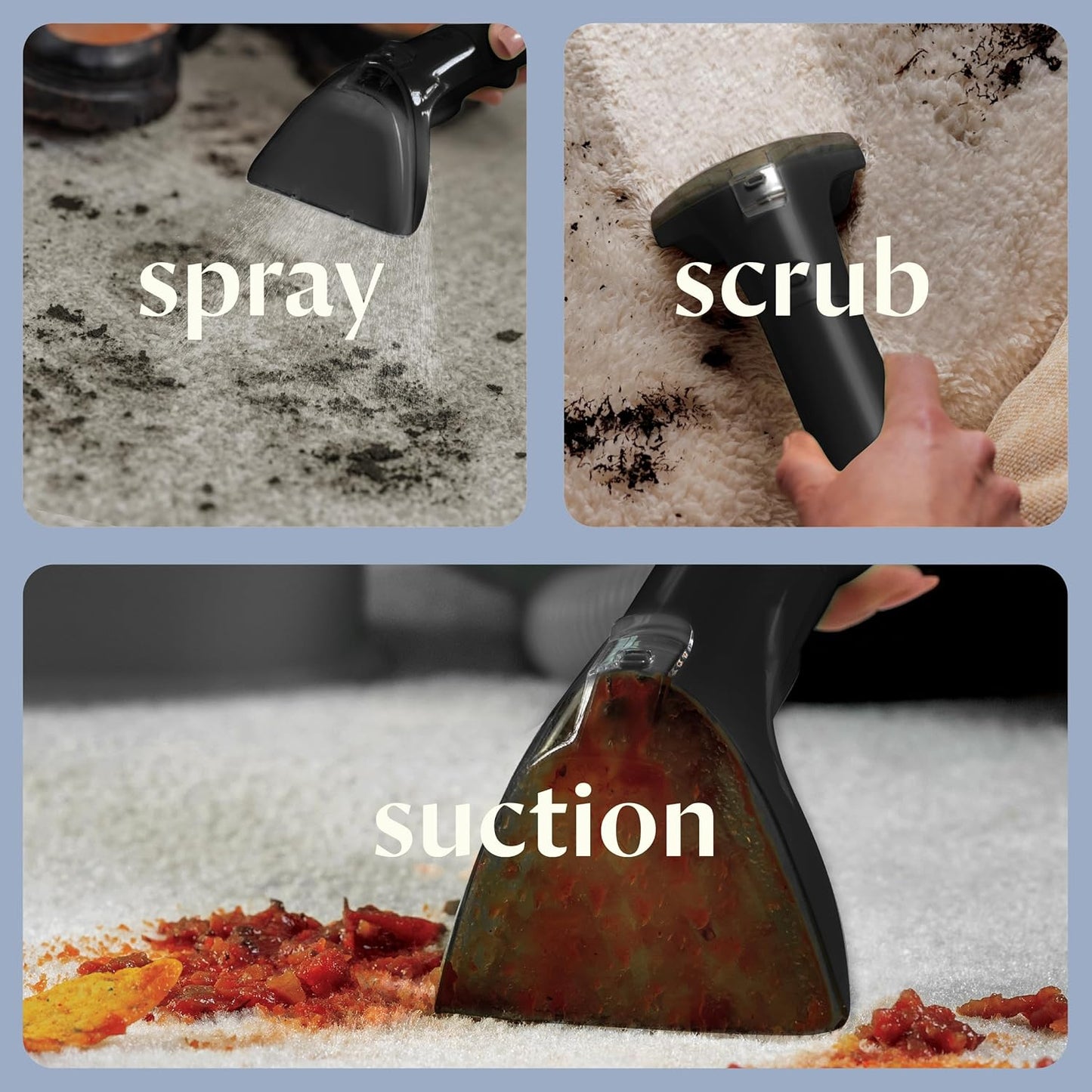 BISSELL Little Green Mini Portable Carpet and Upholstery Deep Cleaner, Car/Auto Detailer, with HydroRinse Self-Cleaning Tool and 4" Tough Stain Tool, Limited Edition Color Lake, 4075F