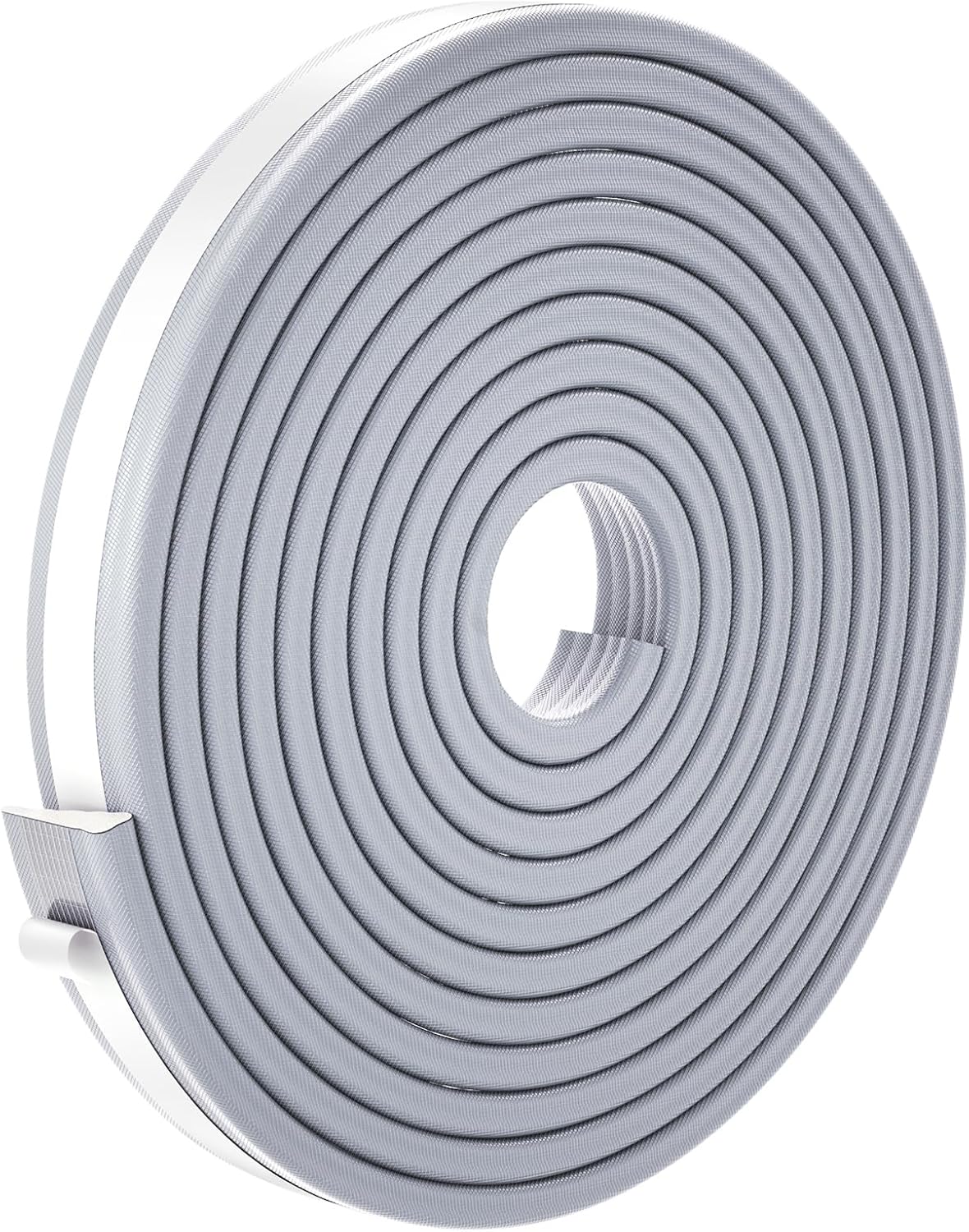 QDiShi 196" Wedge-Shape Weather Stripping Door Seal Weatherproof Foam Seals Self Adhesive Insulation Anti-Collision Strip Soundproofing Frame Insulation Tape Fits 0.13-0.31" Gaps(Grey)