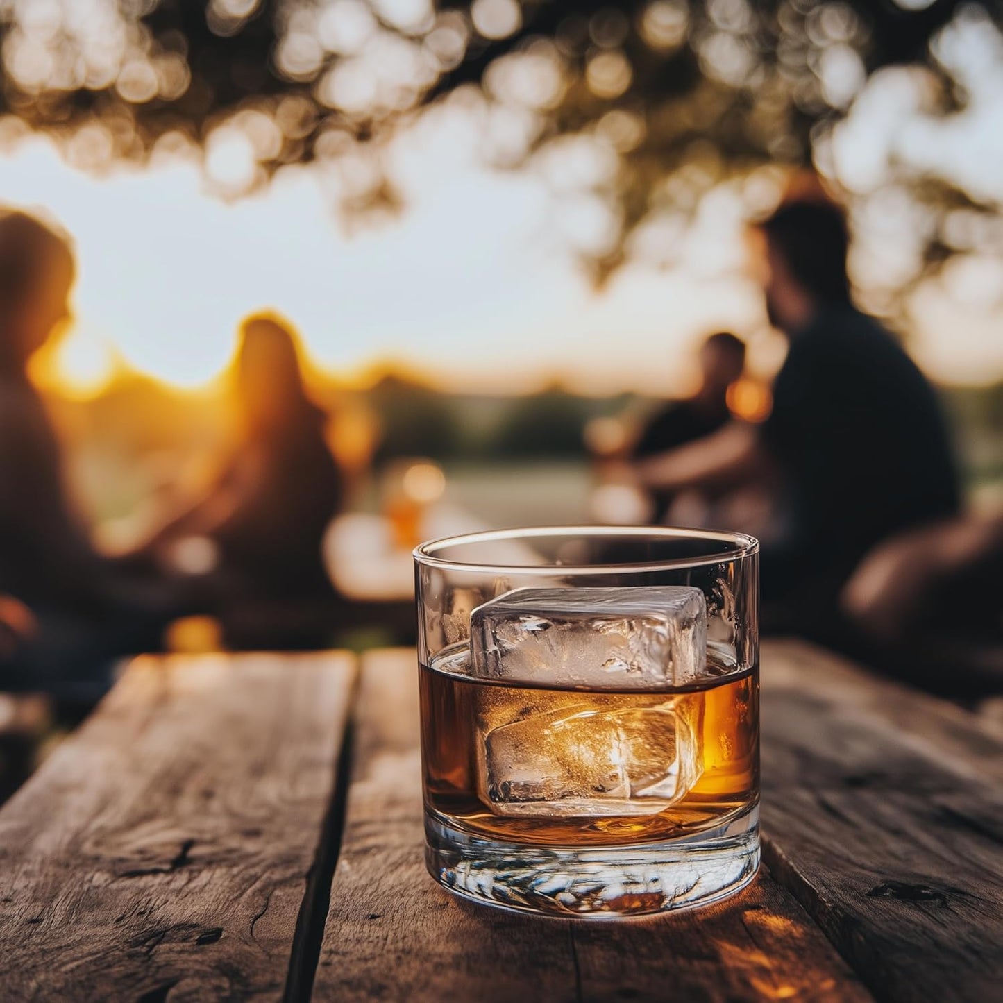 glacio Ice Cube Molds – 2-Pack Silicone Trays for 8 Large Square Cubes – Slow-Melt Ice for Whiskey, Cocktails, Coffee & More