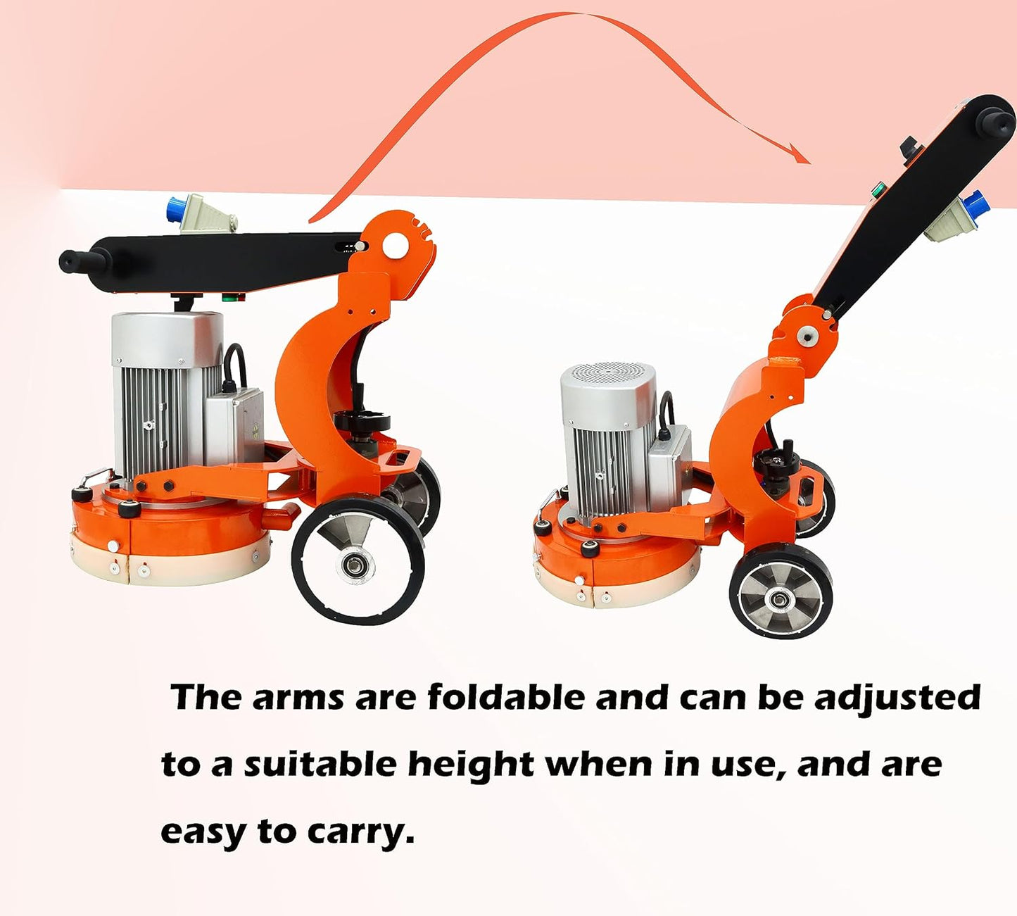 Floor Grinding Machine Cement Ground Grinder Grinding Epoxy Floor Paint and Cement Floor Polishing Foldable Handle 220V