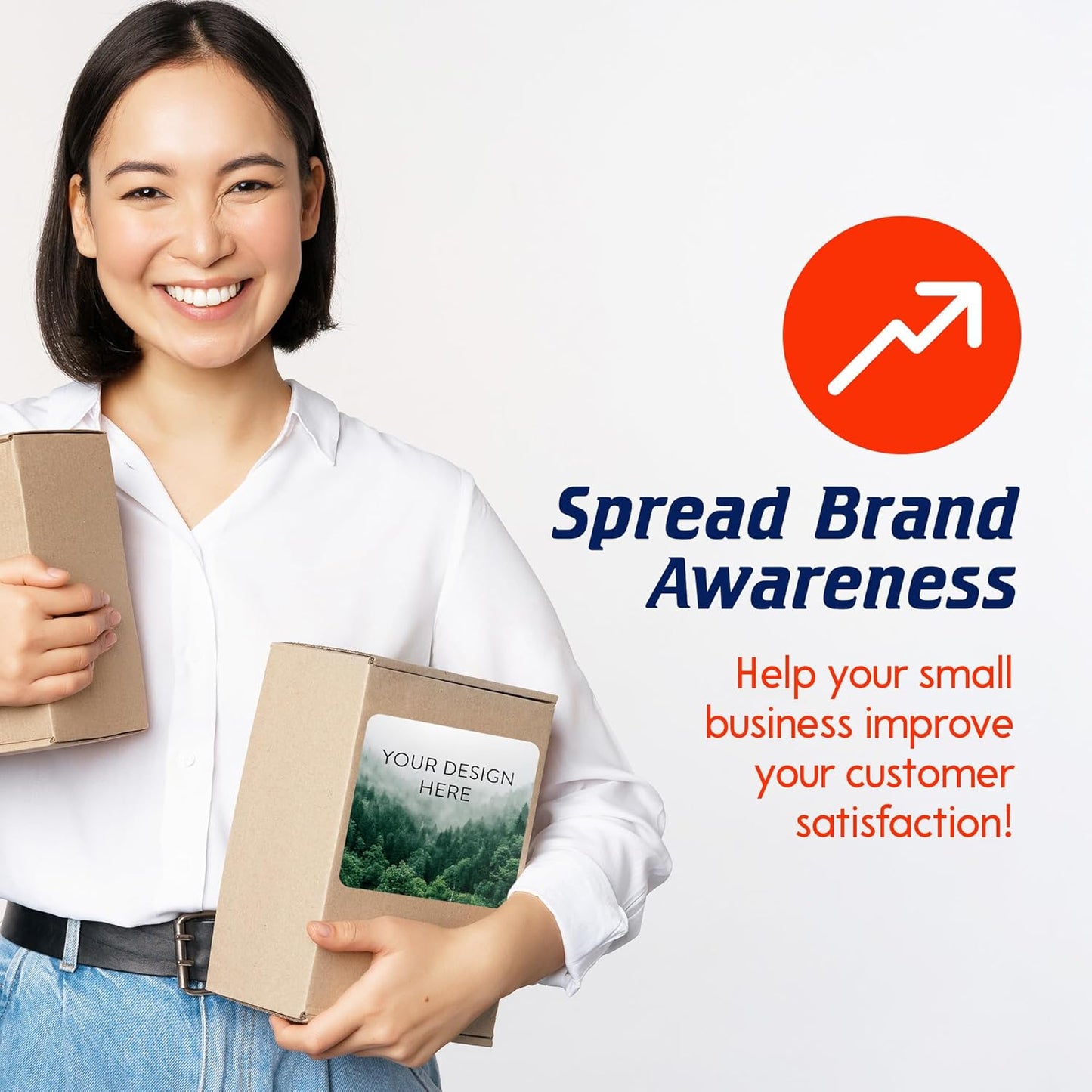 100 Custom Vinyl Stickers - Upload Your own Image, Text, Design, Logo - Personalized Logo Labels for Handmade, Packaging, Bottle, Jars, Candle, Brand Stickers (Foggy Valley, 6x6 Square)