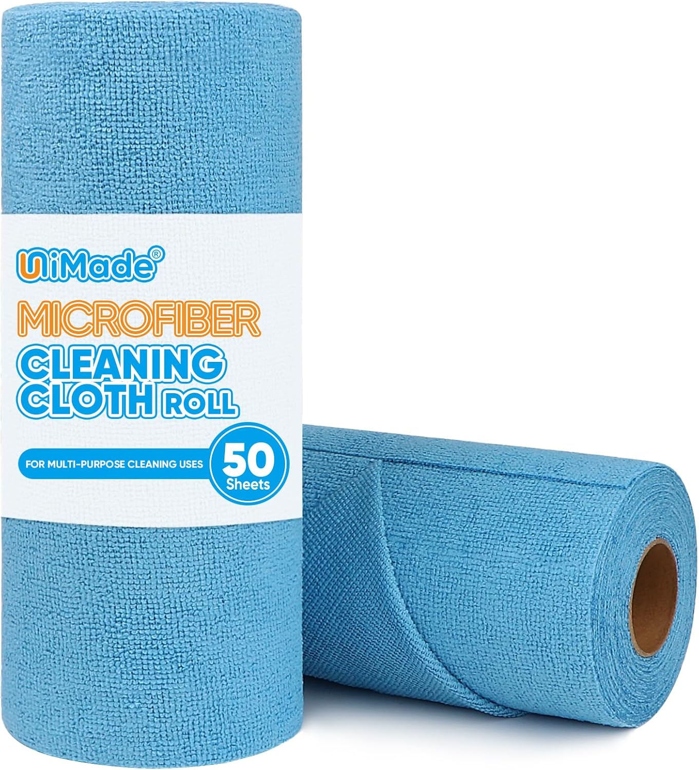 Microfiber Cleaning Cloth, 50 Sheets Shop Towels Commercial Grade Washcloths Lint-Free Clean Rags Bulk Towels for Cars Mechanic Restaurant Garage Housekeeping, 11.5"x 11.5", Blue