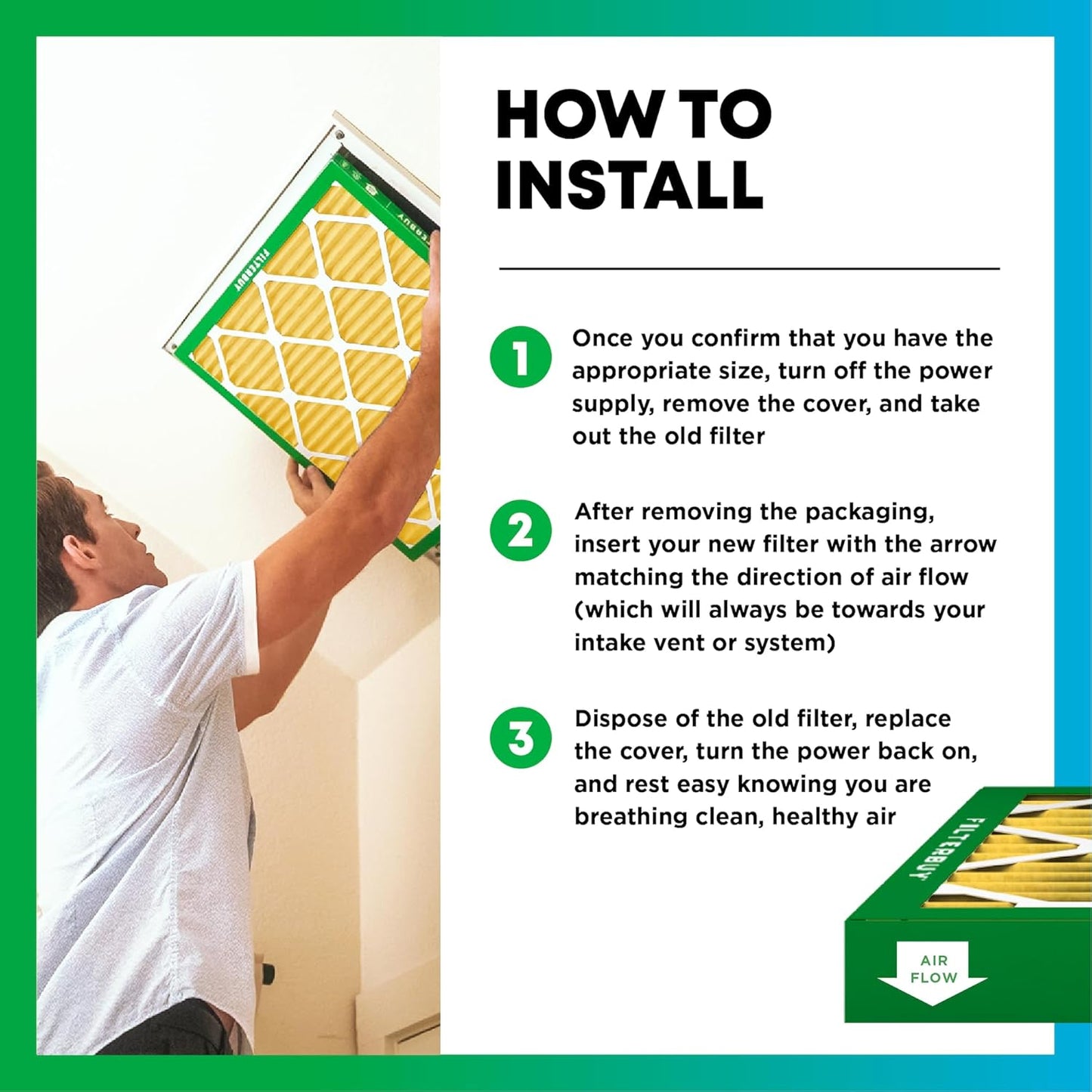 Filterbuy 18x20x1 Air Filter MERV 11 (MPR 1200) Allergen Defense Replacement (4-Pack), Electrostatic Pleated HVAC AC Furnace Filters, Made in USA (Actual Size: 17.50 x 19.50 x 0.75)