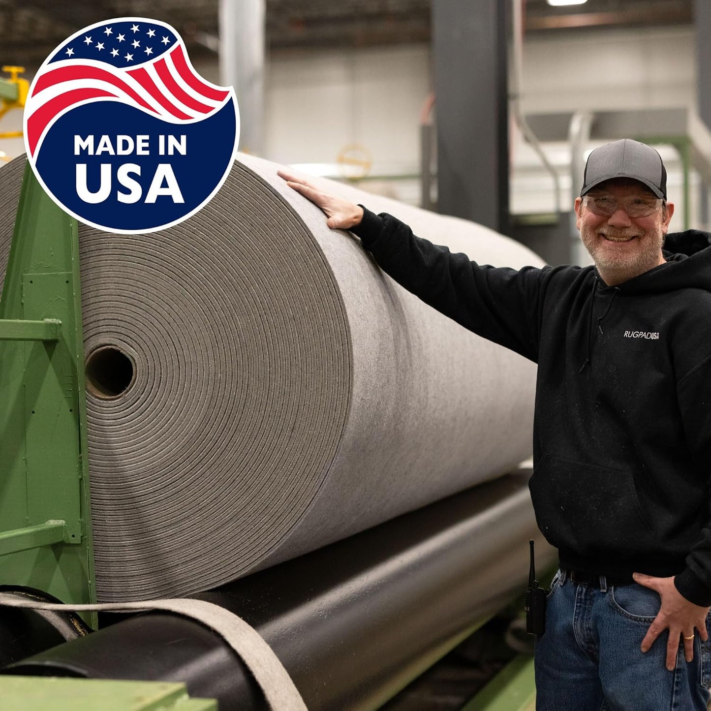 RUGPADUSA - Eco-Plush - 9'x11' - 1/2" Thick - 100% Felt - Luxurious Cushioned Rug Pad - Available in 3 Thicknesses, Many Custom Sizes