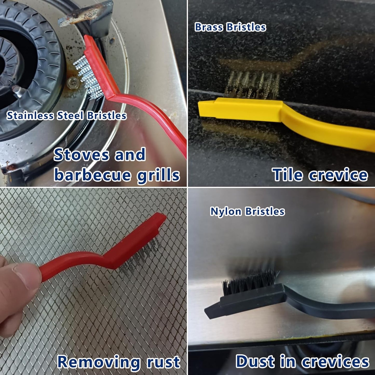 11Pcs Crevice Cleaning Brush,Gap Cleaning Brush with Long Handle,Small Gap Cleaning Brush for Bathroom Kitchen Toilet Water Cup Bottle and Window Groove